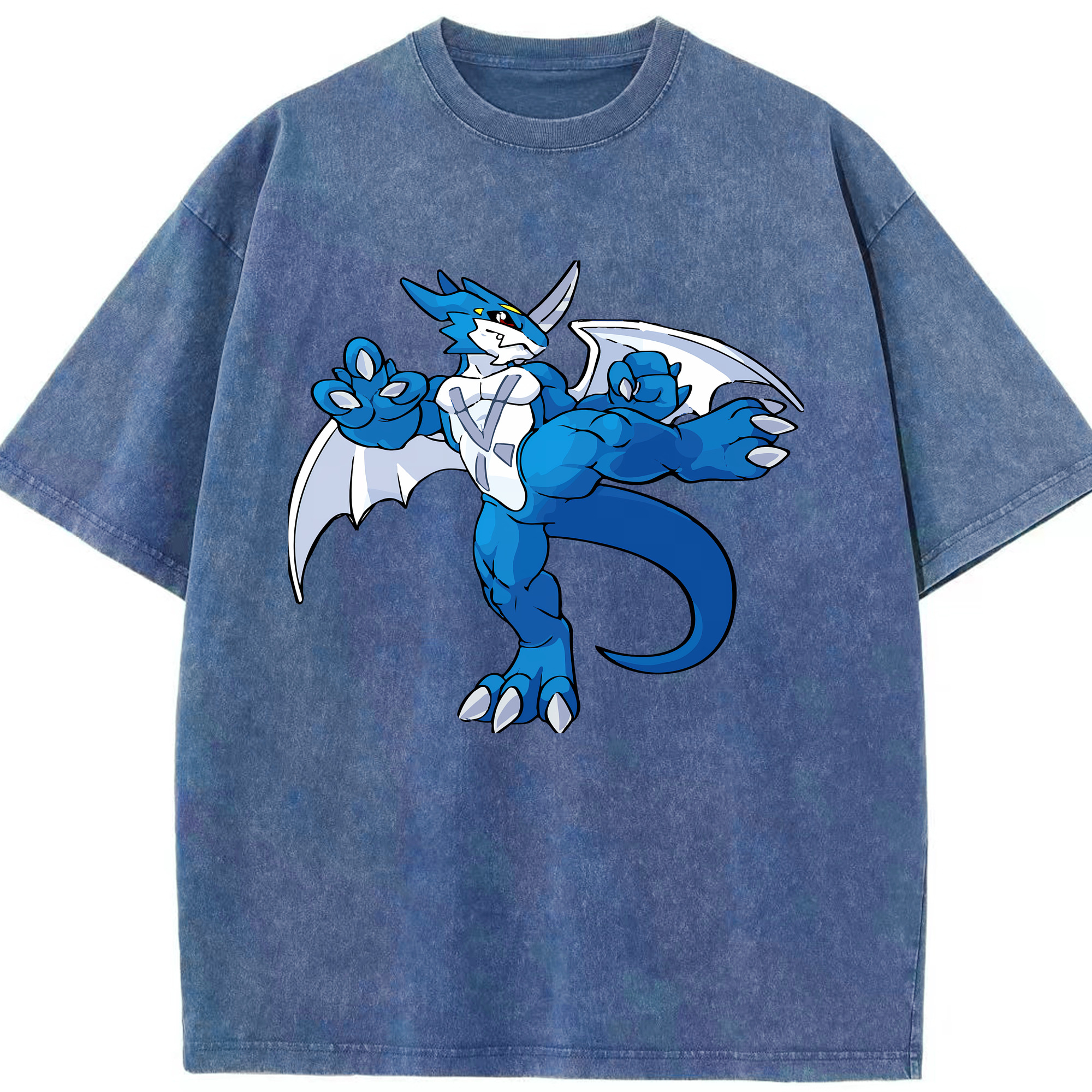 （画像用） Digimon デジタルモンスター/デジモン 綿100% ヴィンテージ風 半袖Tシャツ（フロントプリント）