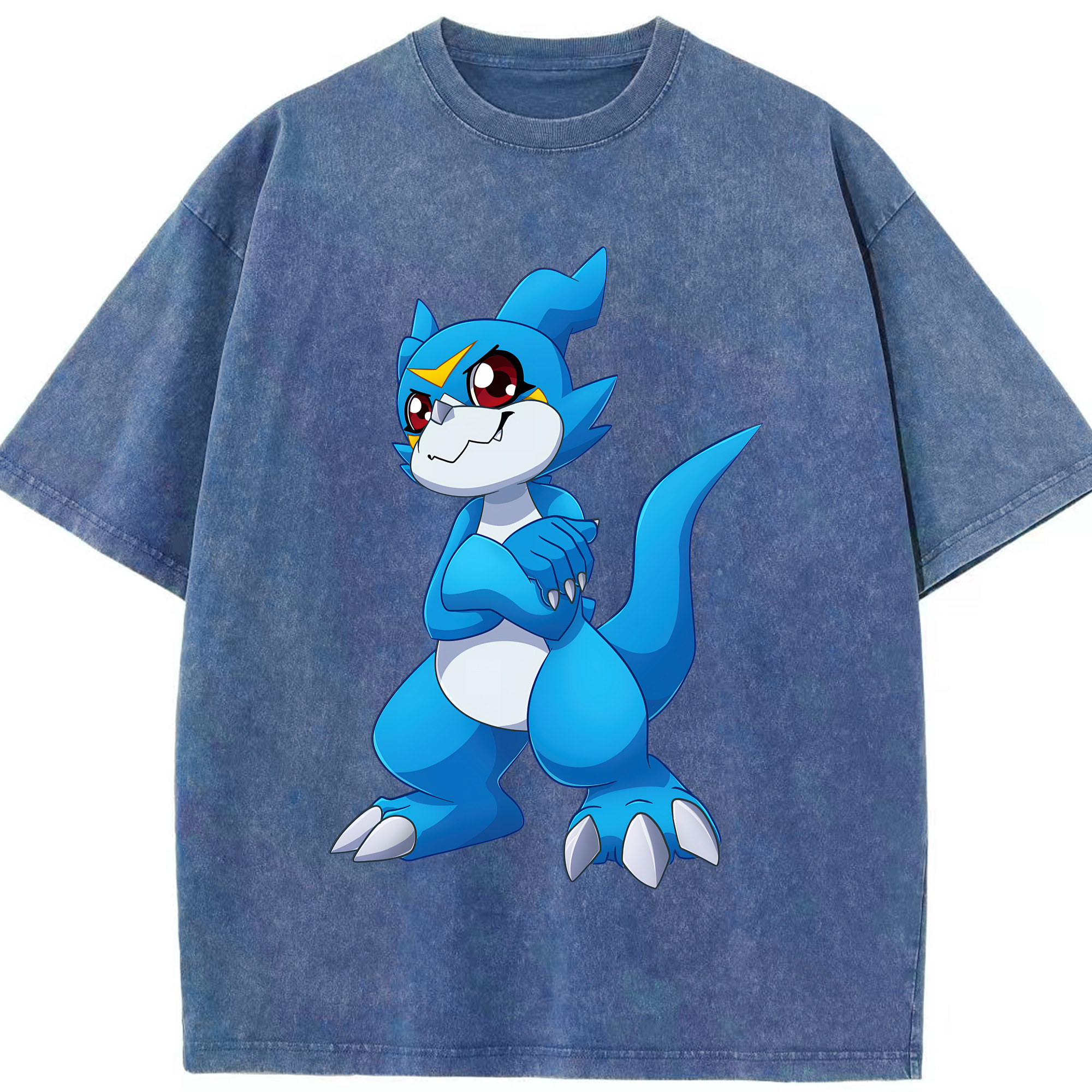 （画像用） Digimon デジタルモンスター/デジモン 綿100% ヴィンテージ風 半袖Tシャツ（フロントプリント）