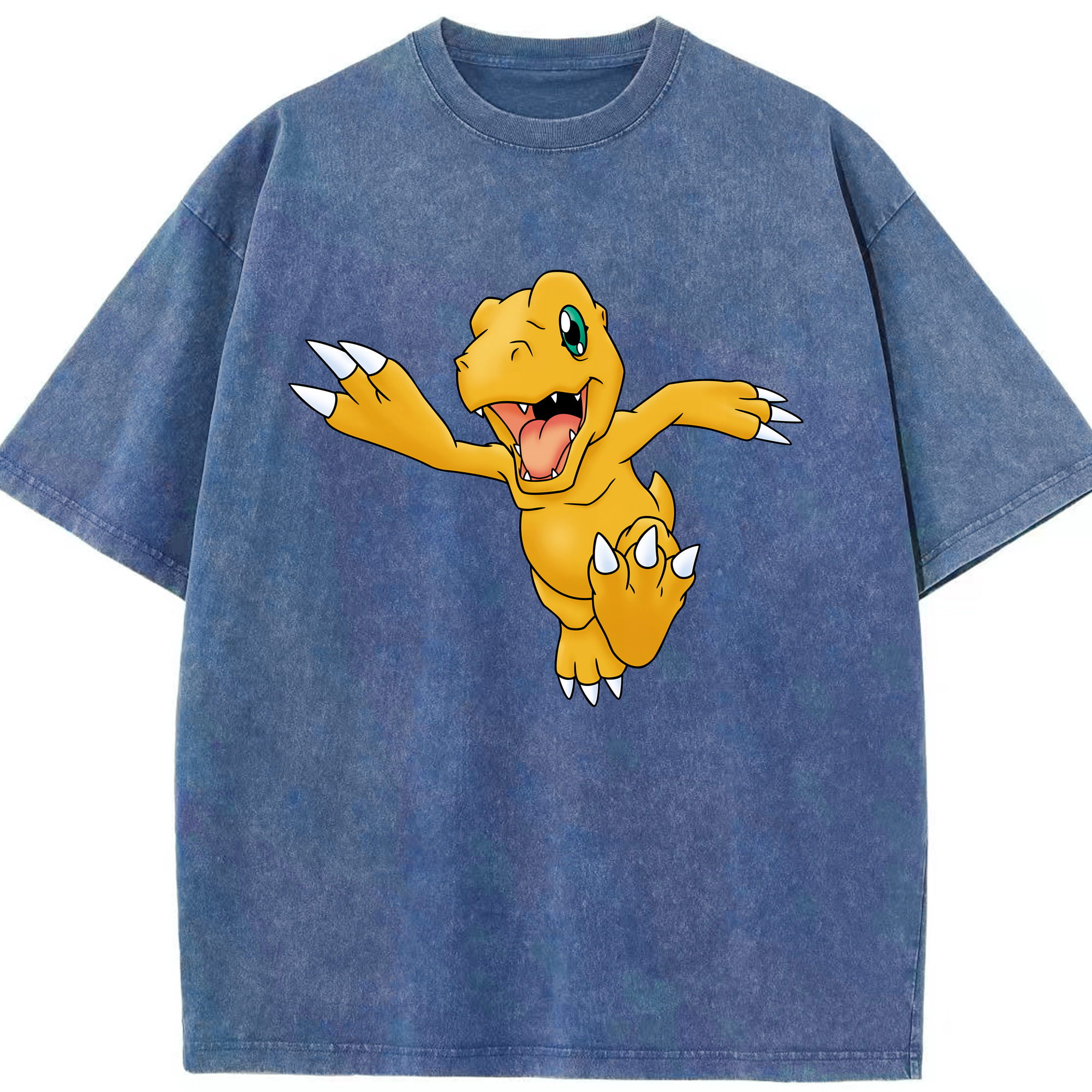 （画像用） Digimon デジタルモンスター/デジモン 綿100% ヴィンテージ風 半袖Tシャツ（フロントプリント）