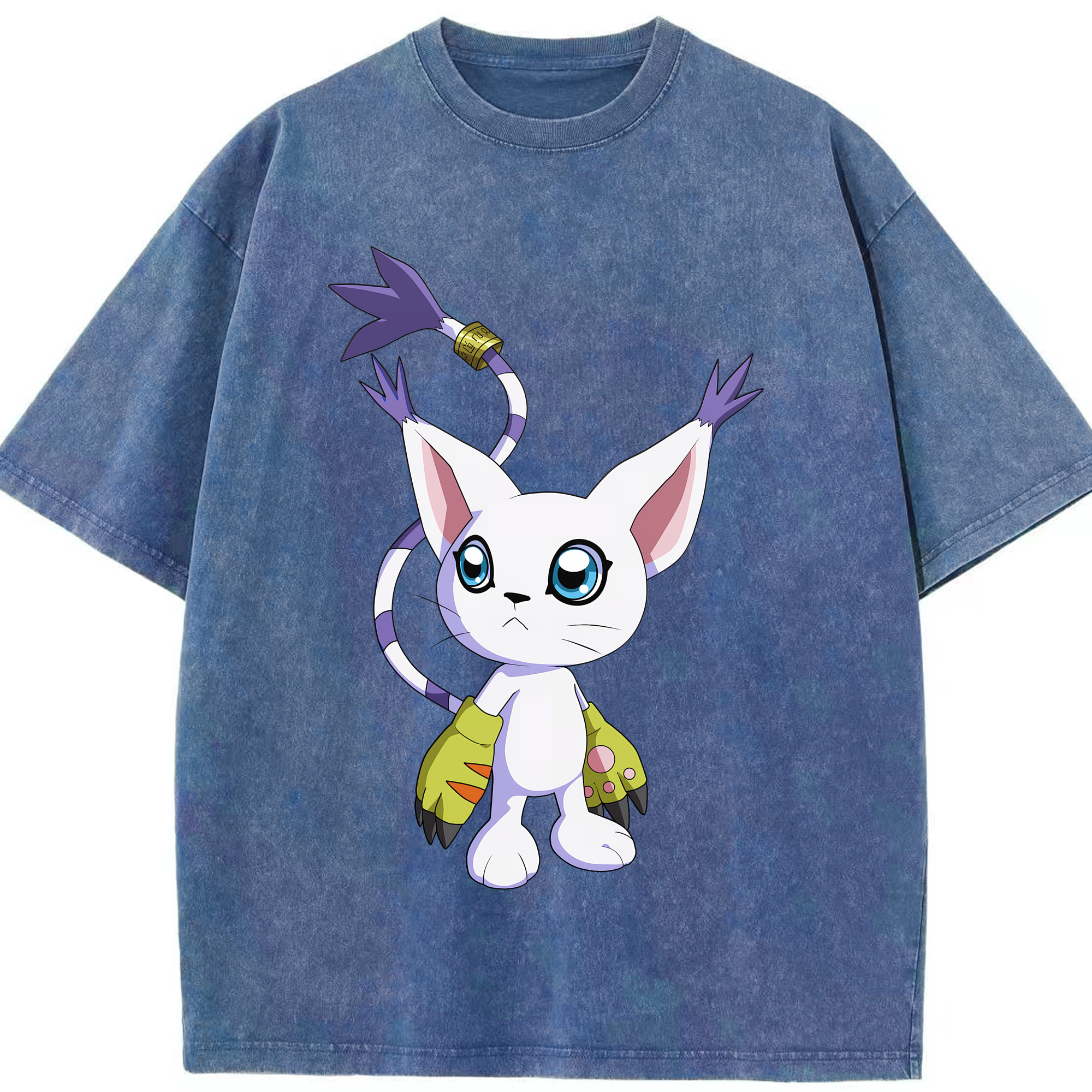 （画像用） Digimon デジタルモンスター/デジモン 綿100% ヴィンテージ風 半袖Tシャツ（フロントプリント）