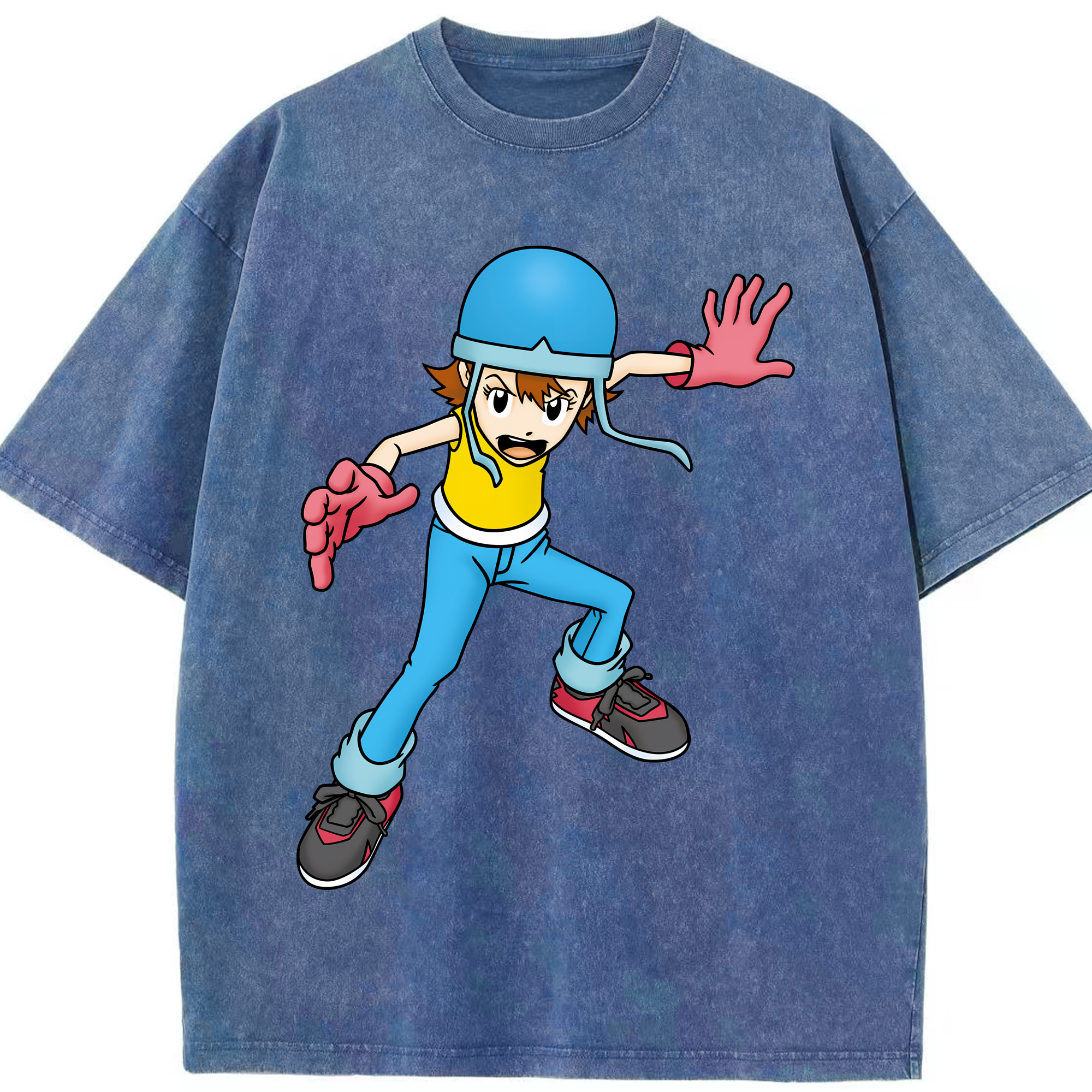 （画像用） Digimon デジタルモンスター/デジモン 綿100% ヴィンテージ風 半袖Tシャツ（フロントプリント）