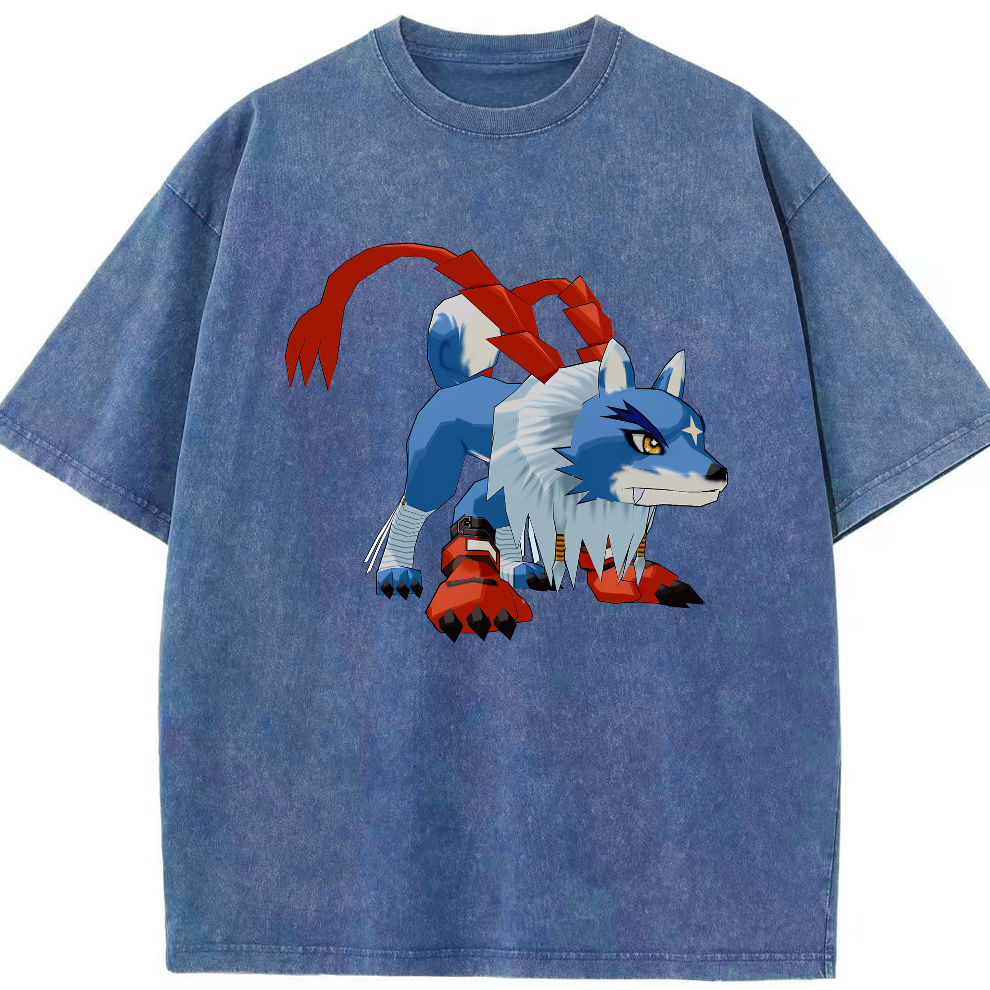（画像用） Digimon デジタルモンスター/デジモン 綿100% ヴィンテージ風 半袖Tシャツ（フロントプリント）