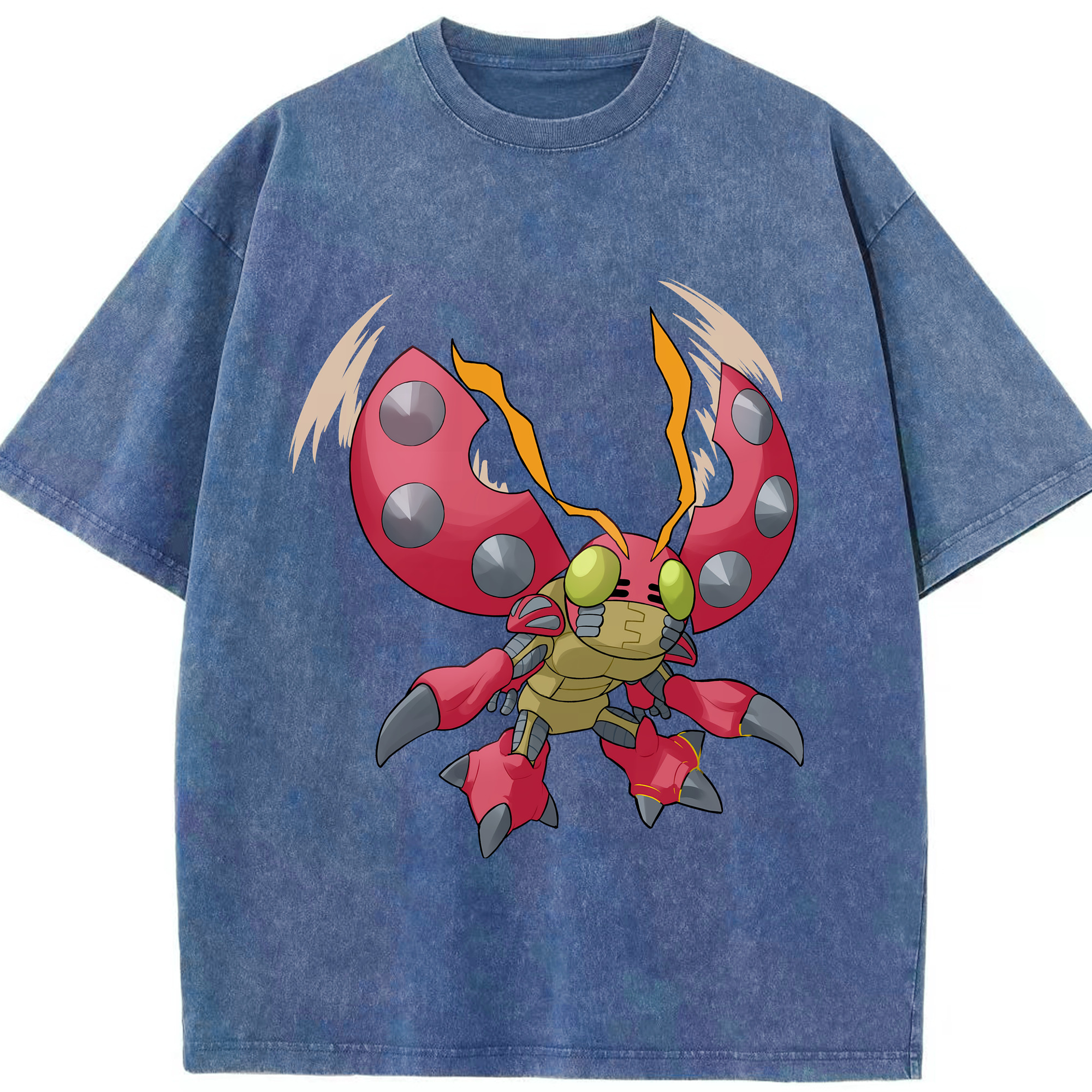 （画像用） Digimon デジタルモンスター/デジモン 綿100% ヴィンテージ風 半袖Tシャツ（フロントプリント）