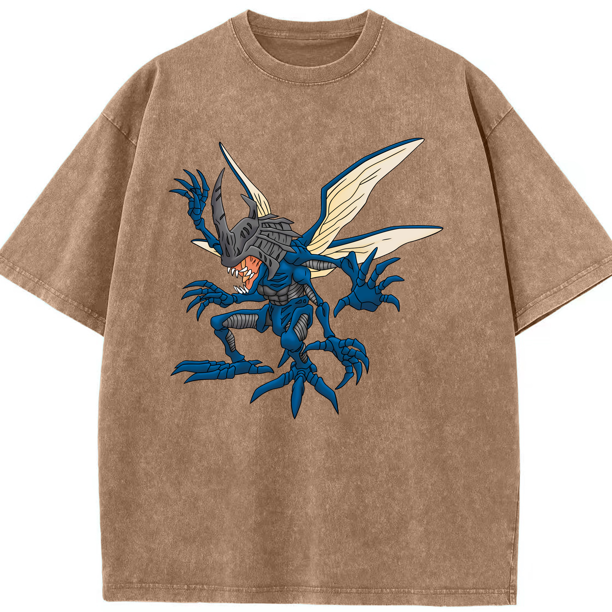 （画像用） Digimon デジタルモンスター/デジモン 綿100% ヴィンテージ風 半袖Tシャツ（フロントプリント）