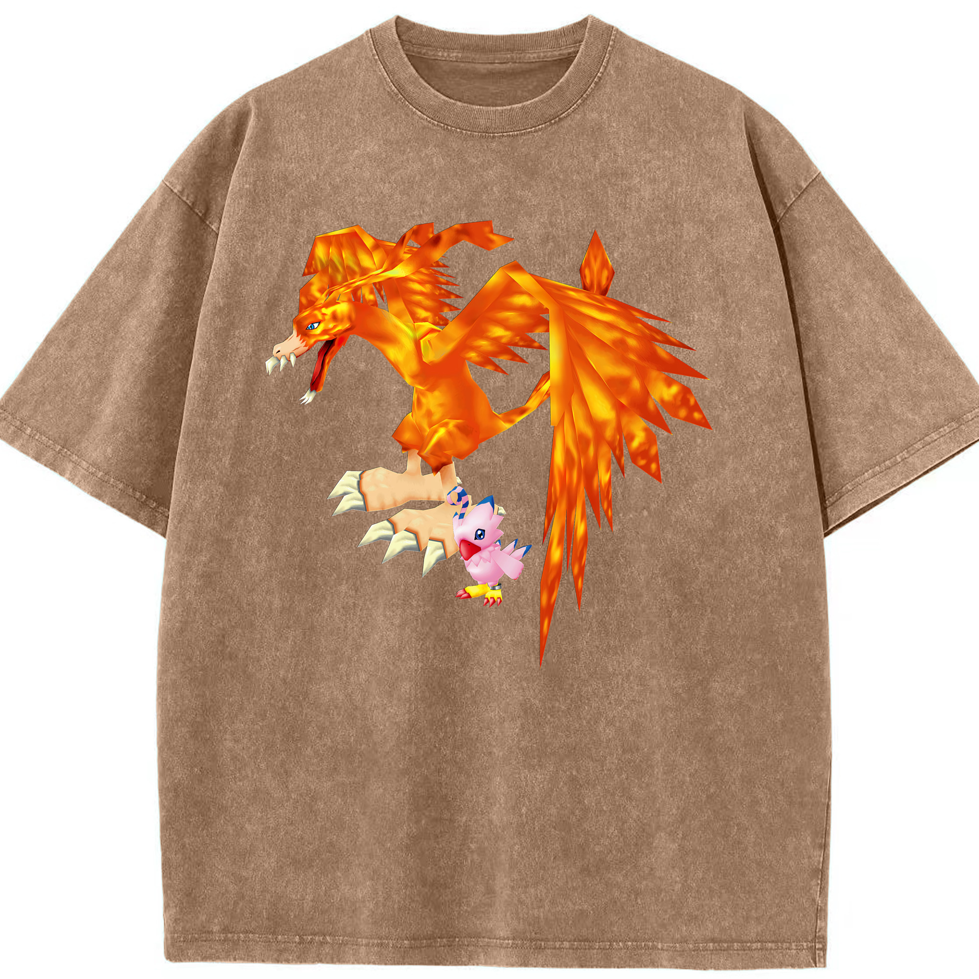 （画像用） Digimon デジタルモンスター/デジモン 綿100% ヴィンテージ風 半袖Tシャツ（フロントプリント）