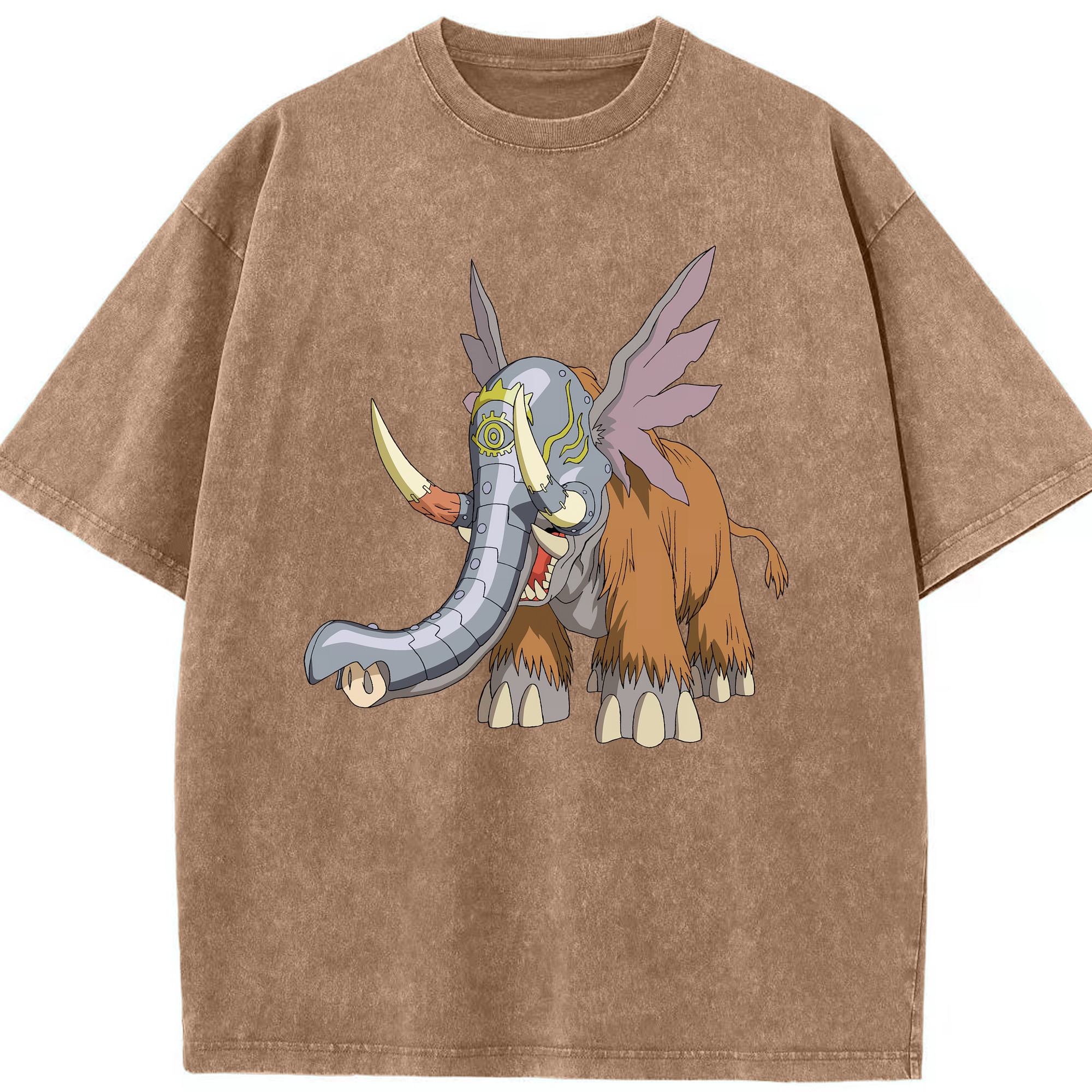 （画像用） Digimon デジタルモンスター/デジモン 綿100% ヴィンテージ風 半袖Tシャツ（フロントプリント）
