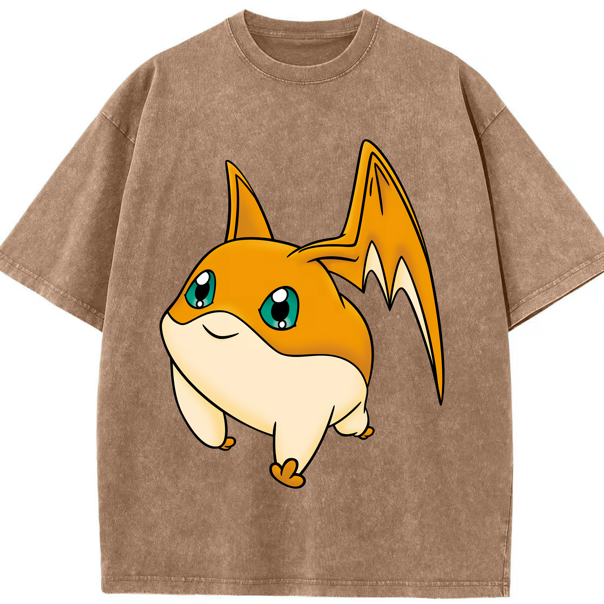 （画像用） Digimon デジタルモンスター/デジモン 綿100% ヴィンテージ風 半袖Tシャツ（フロントプリント）