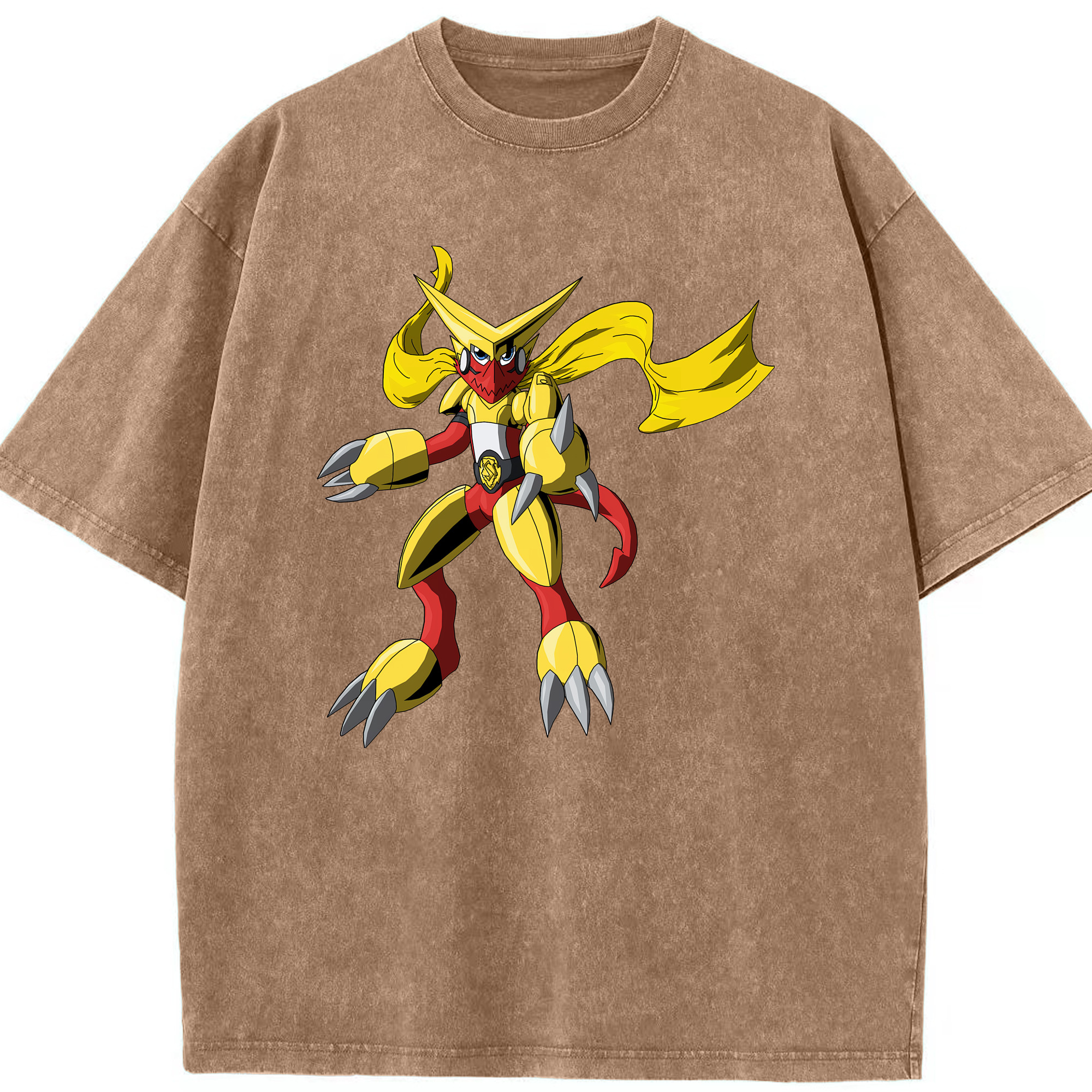（画像用） Digimon デジタルモンスター/デジモン 綿100% ヴィンテージ風 半袖Tシャツ（フロントプリント）