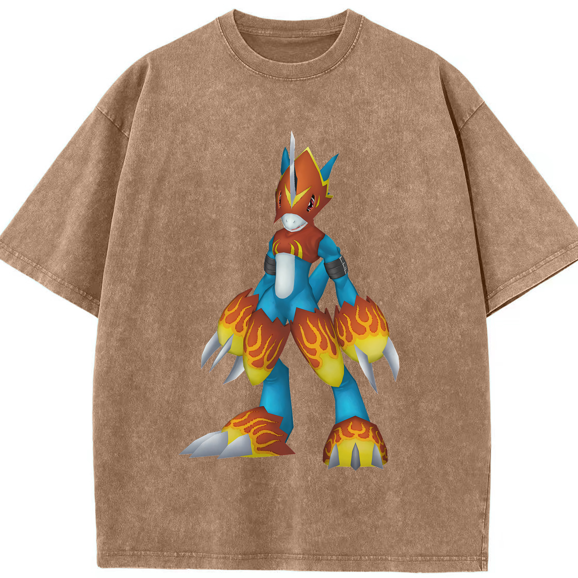 （画像用） Digimon デジタルモンスター/デジモン 綿100% ヴィンテージ風 半袖Tシャツ（フロントプリント）