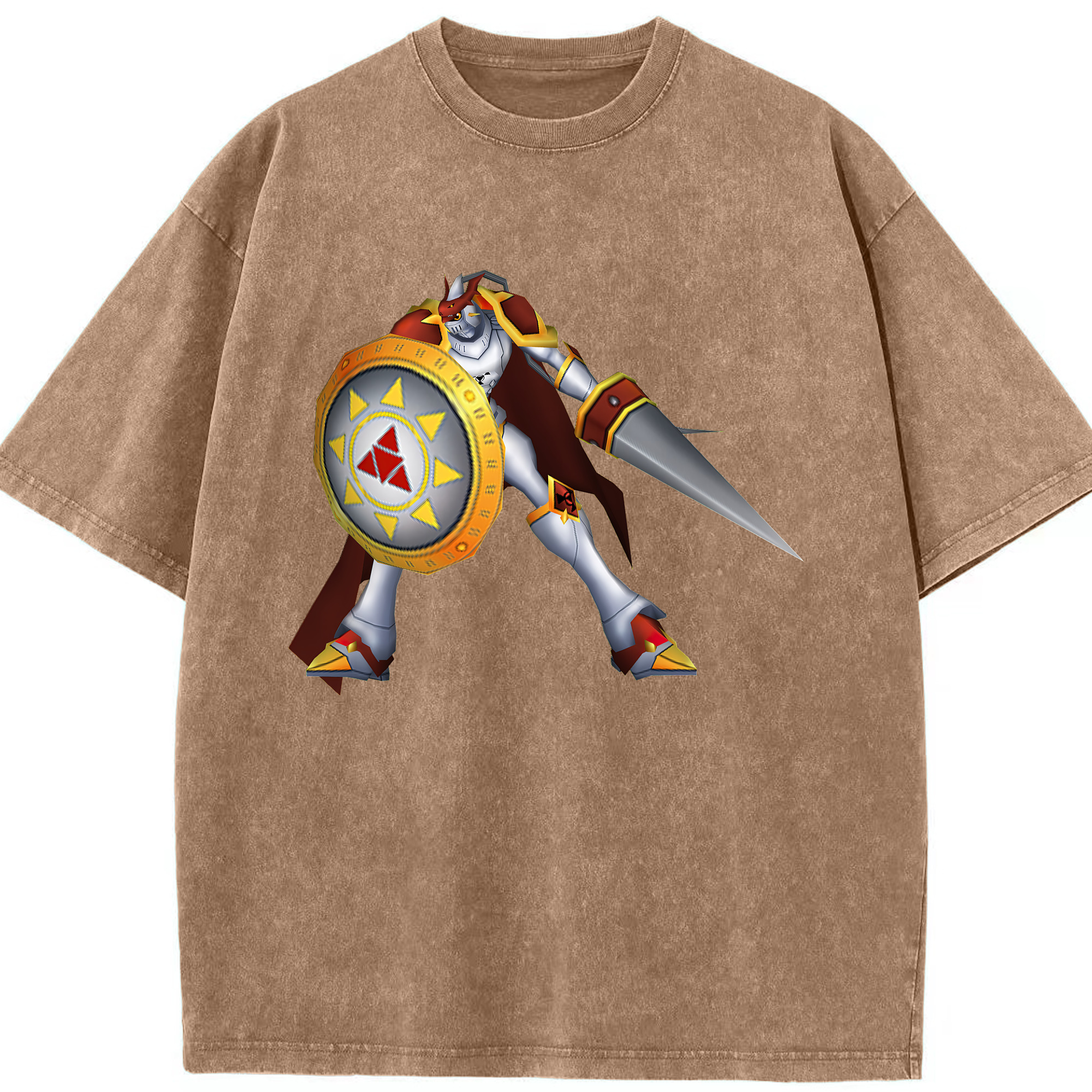 （画像用） Digimon デジタルモンスター/デジモン 綿100% ヴィンテージ風 半袖Tシャツ（フロントプリント）