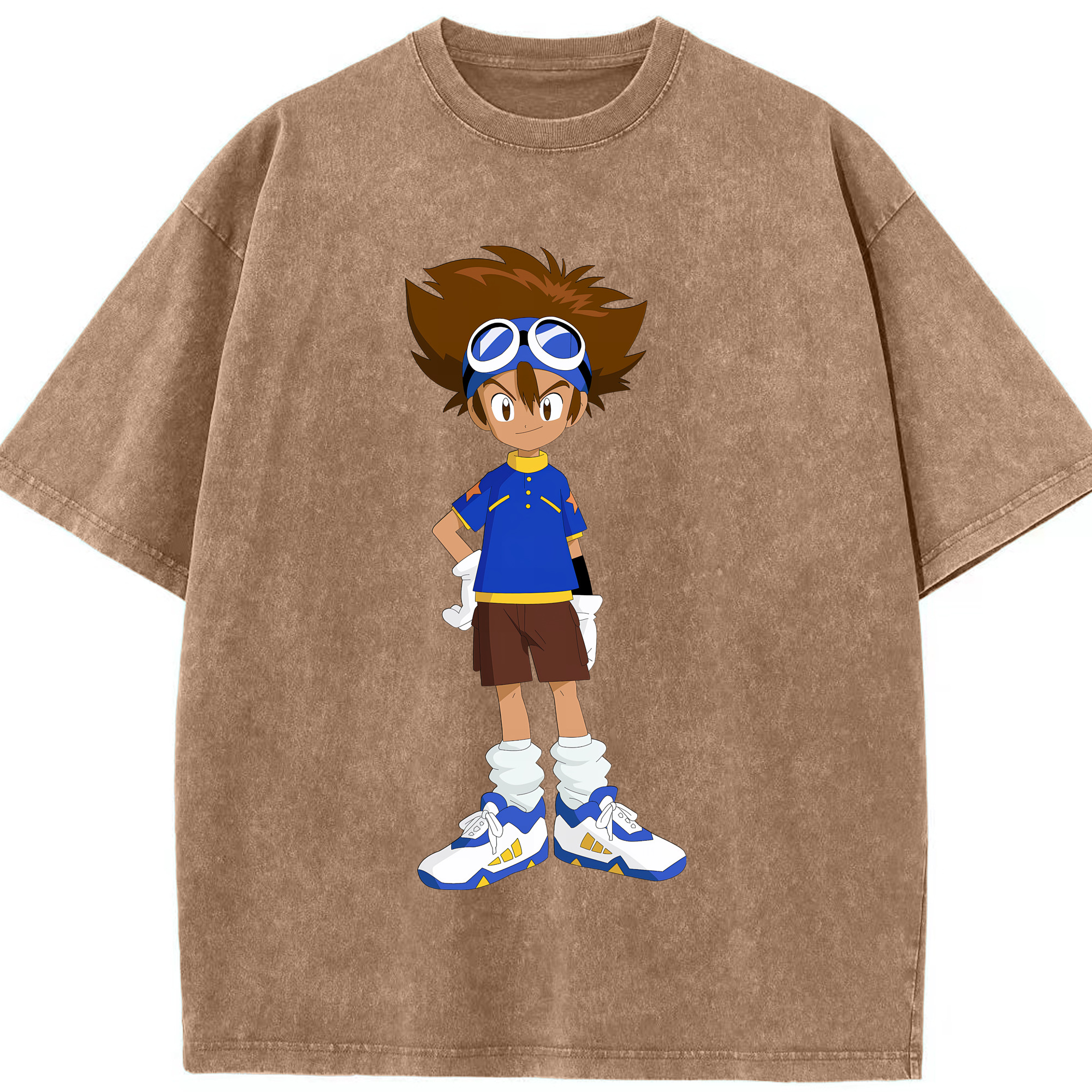 （画像用） Digimon デジタルモンスター/デジモン 綿100% ヴィンテージ風 半袖Tシャツ（フロントプリント）