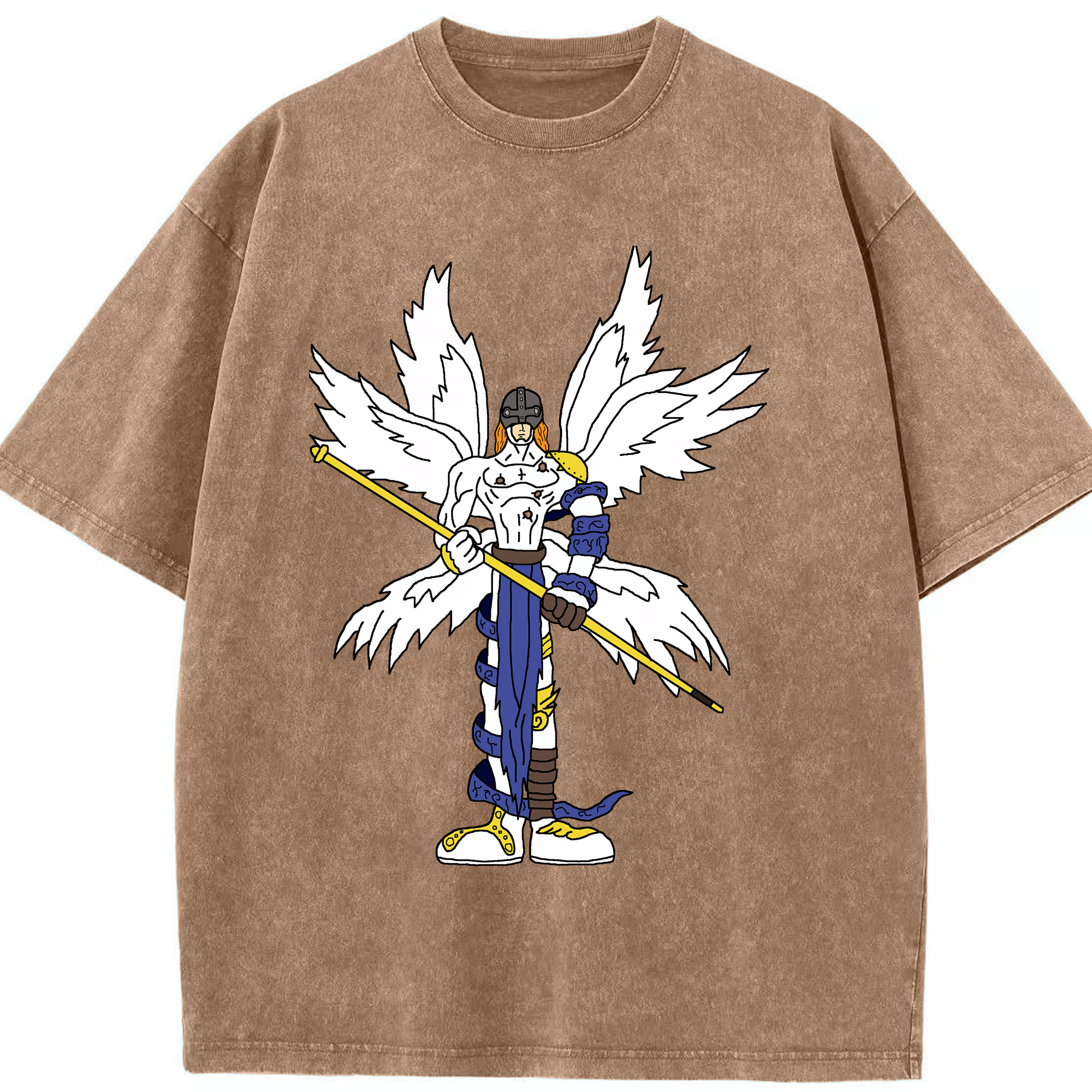 （画像用） Digimon デジタルモンスター/デジモン 綿100% ヴィンテージ風 半袖Tシャツ（フロントプリント）