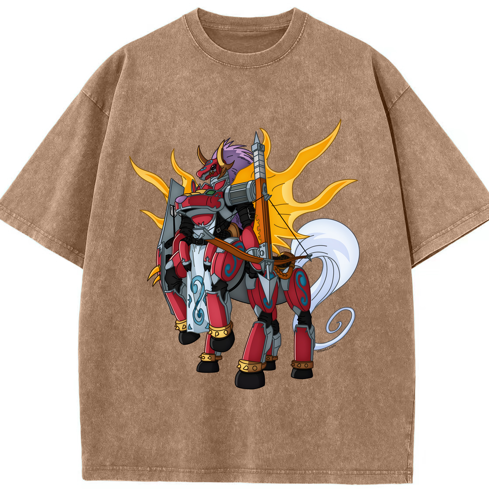 （画像用） Digimon デジタルモンスター/デジモン 綿100% ヴィンテージ風 半袖Tシャツ（フロントプリント）