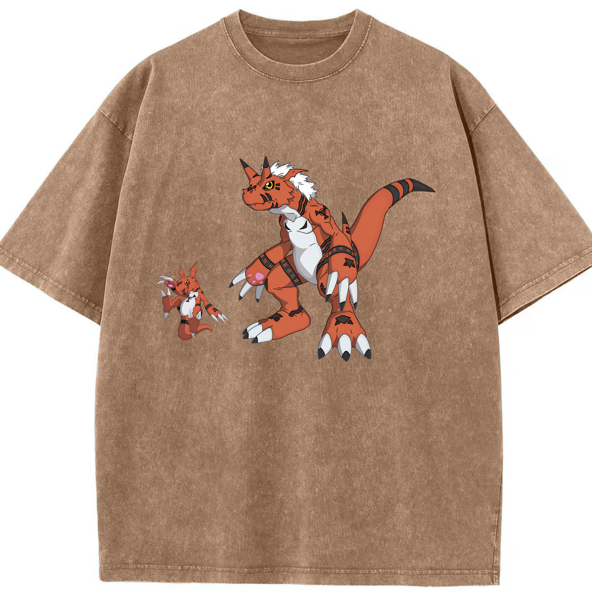 （画像用） Digimon デジタルモンスター/デジモン 綿100% ヴィンテージ風 半袖Tシャツ（フロントプリント）