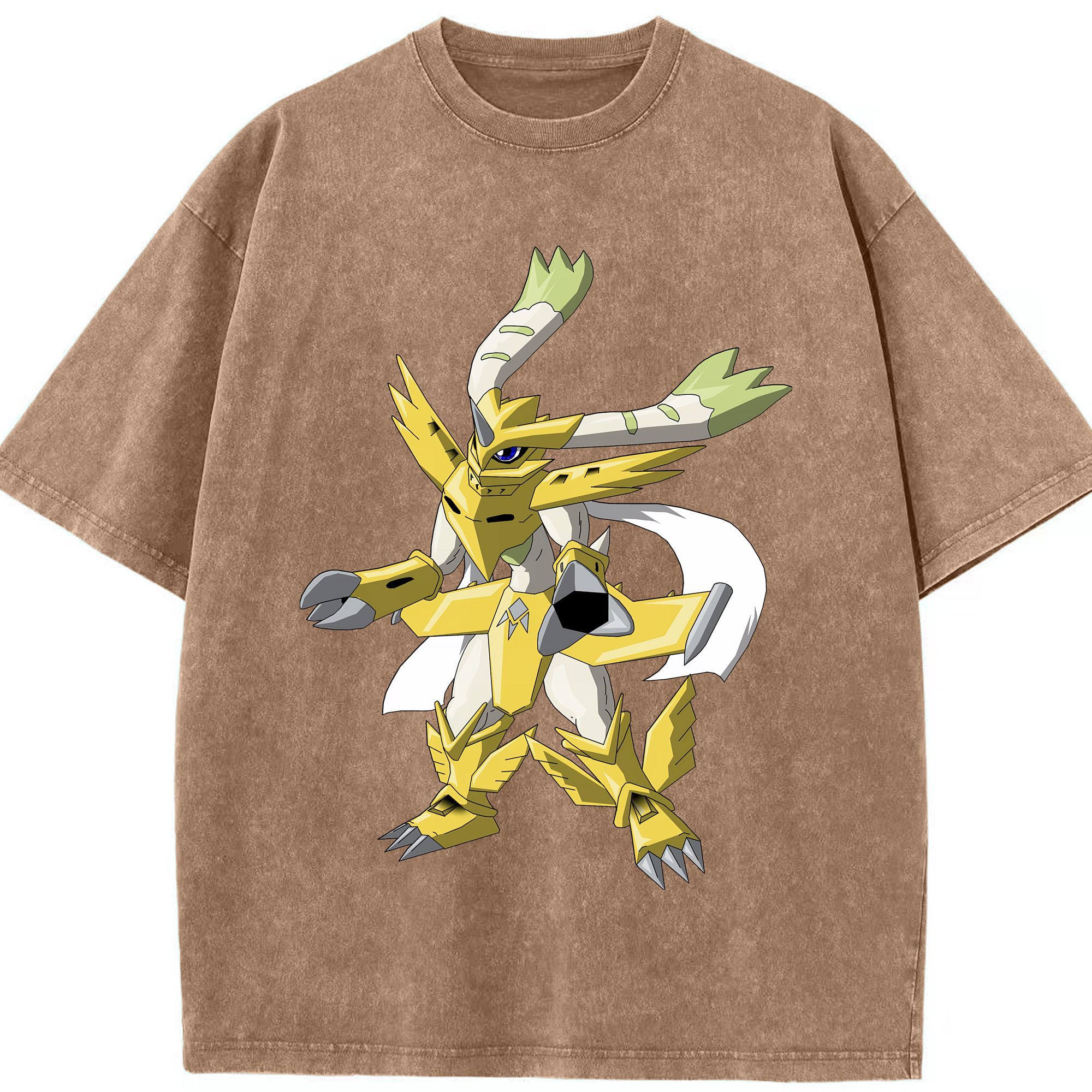 （画像用） Digimon デジタルモンスター/デジモン 綿100% ヴィンテージ風 半袖Tシャツ（フロントプリント）