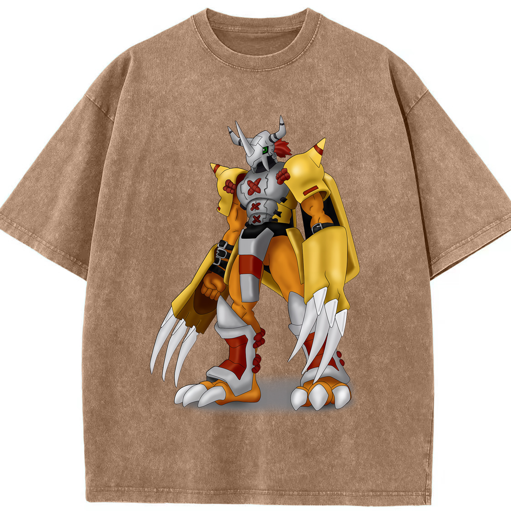 （画像用） Digimon デジタルモンスター/デジモン 綿100% ヴィンテージ風 半袖Tシャツ（フロントプリント）
