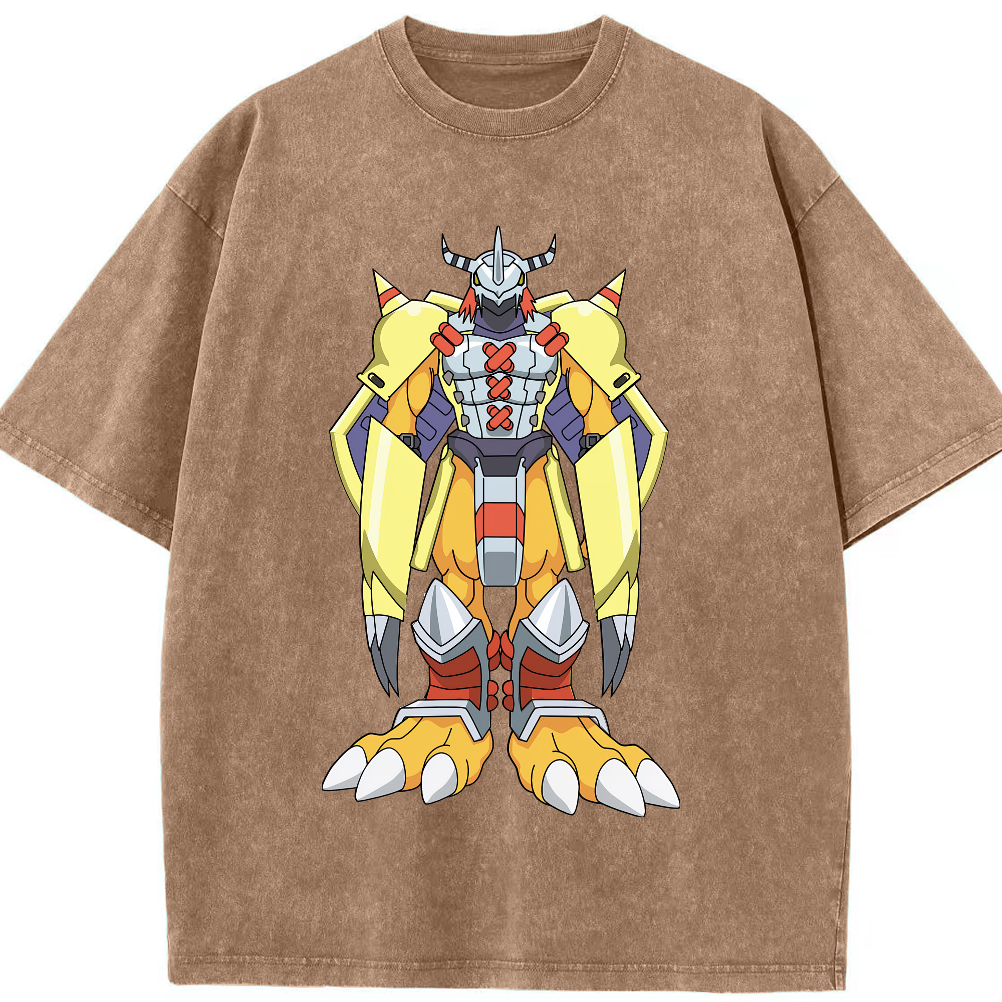 （画像用） Digimon デジタルモンスター/デジモン 綿100% ヴィンテージ風 半袖Tシャツ（フロントプリント）