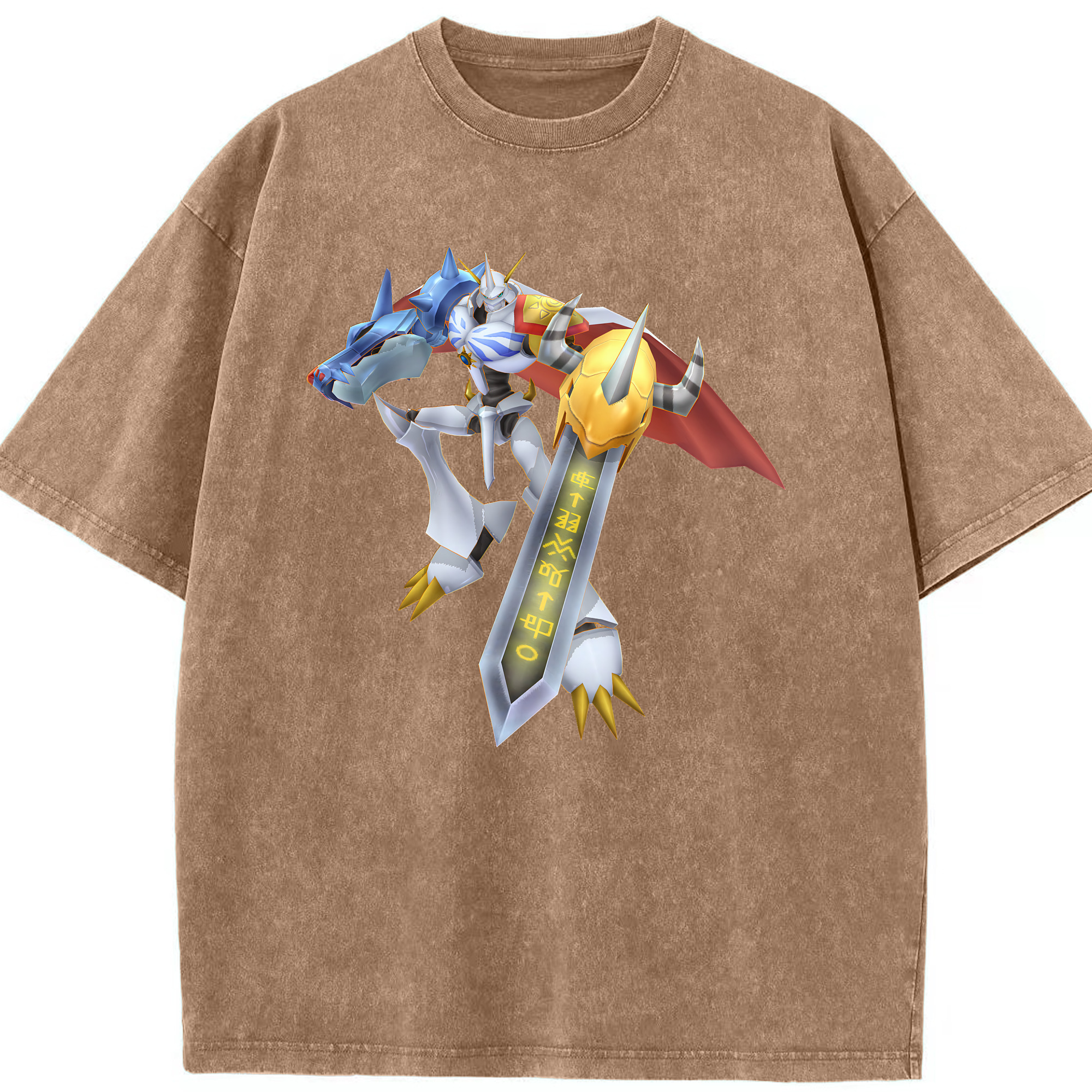 （画像用） Digimon デジタルモンスター/デジモン 綿100% ヴィンテージ風 半袖Tシャツ（フロントプリント）