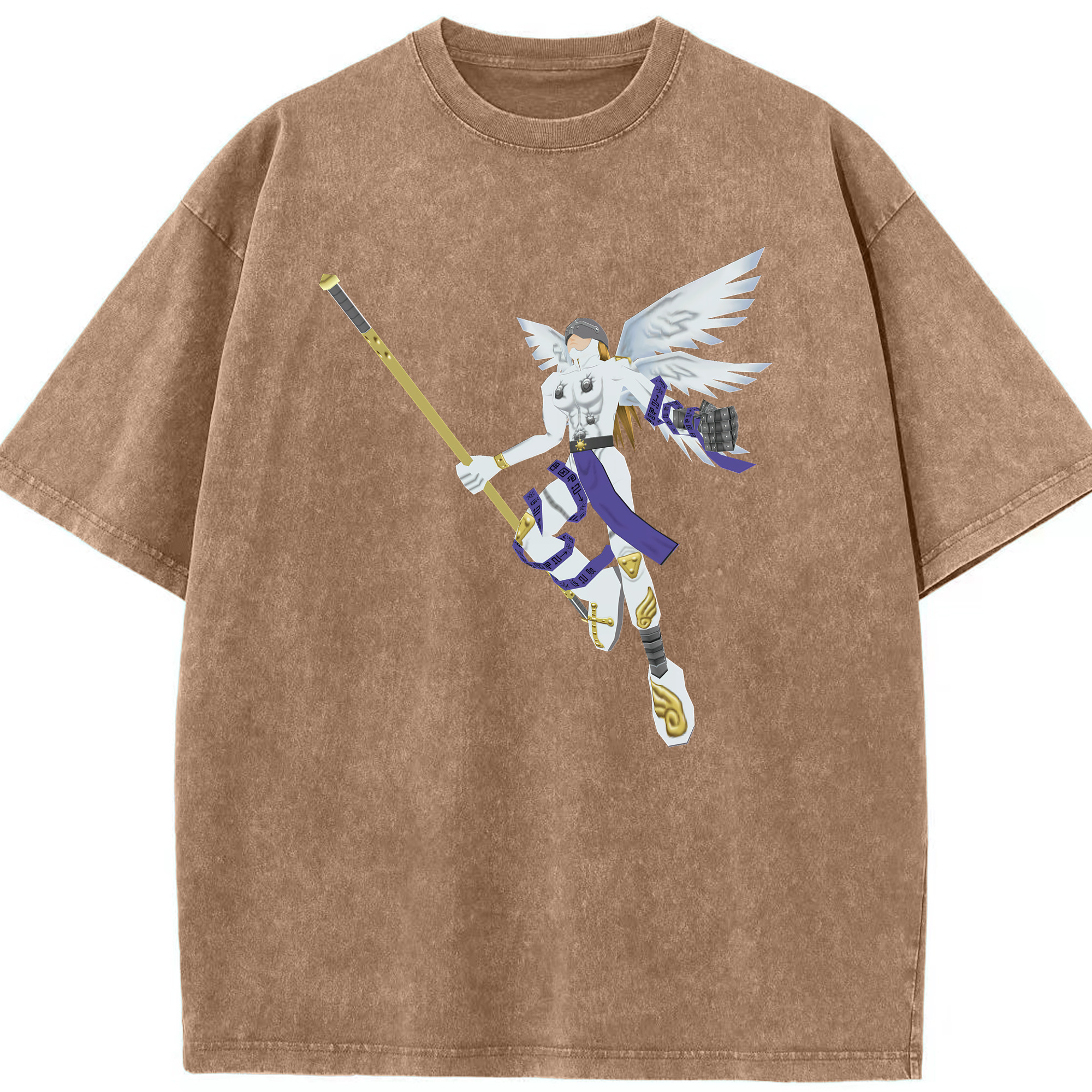 （画像用） Digimon デジタルモンスター/デジモン 綿100% ヴィンテージ風 半袖Tシャツ（フロントプリント）