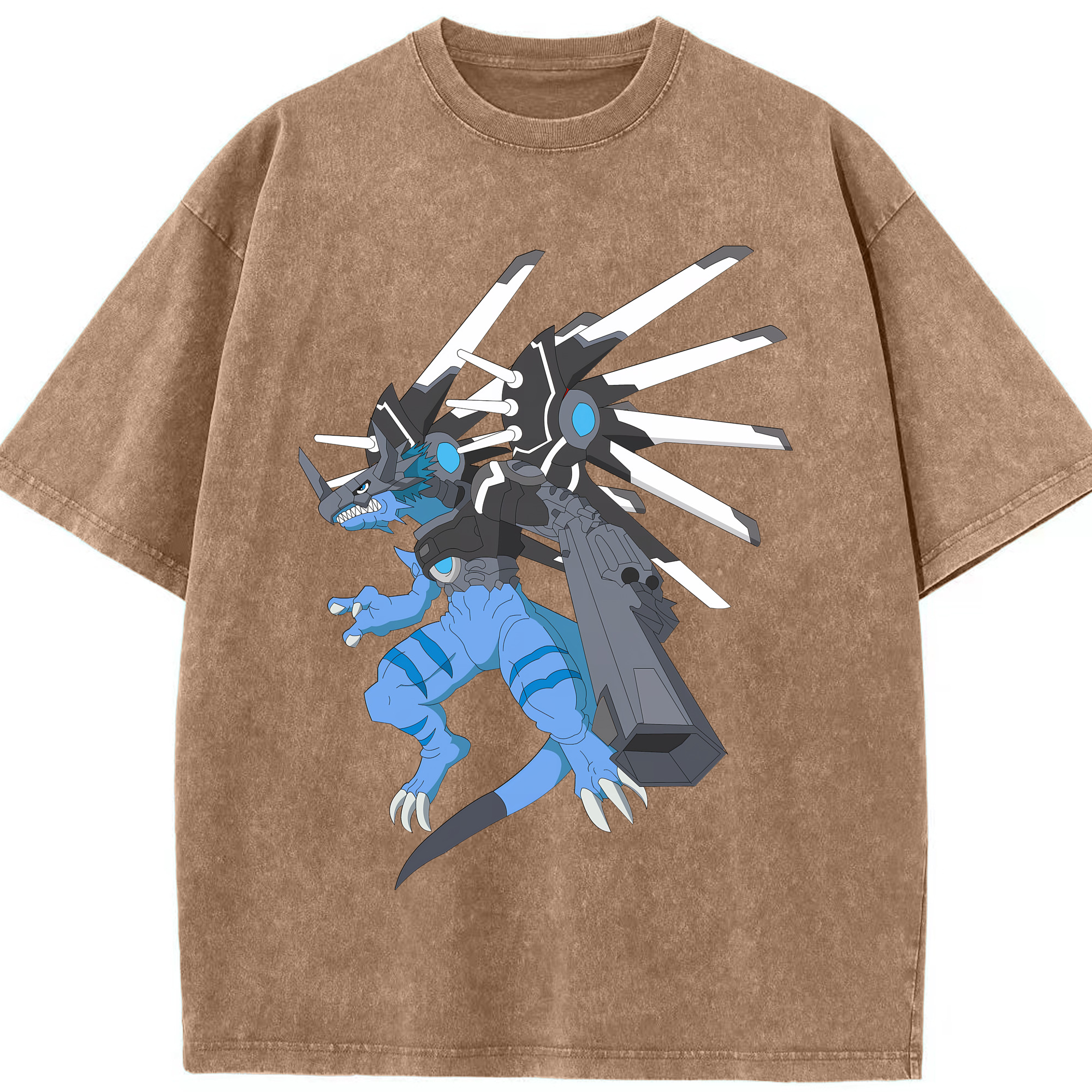 （画像用） Digimon デジタルモンスター/デジモン 綿100% ヴィンテージ風 半袖Tシャツ（フロントプリント）