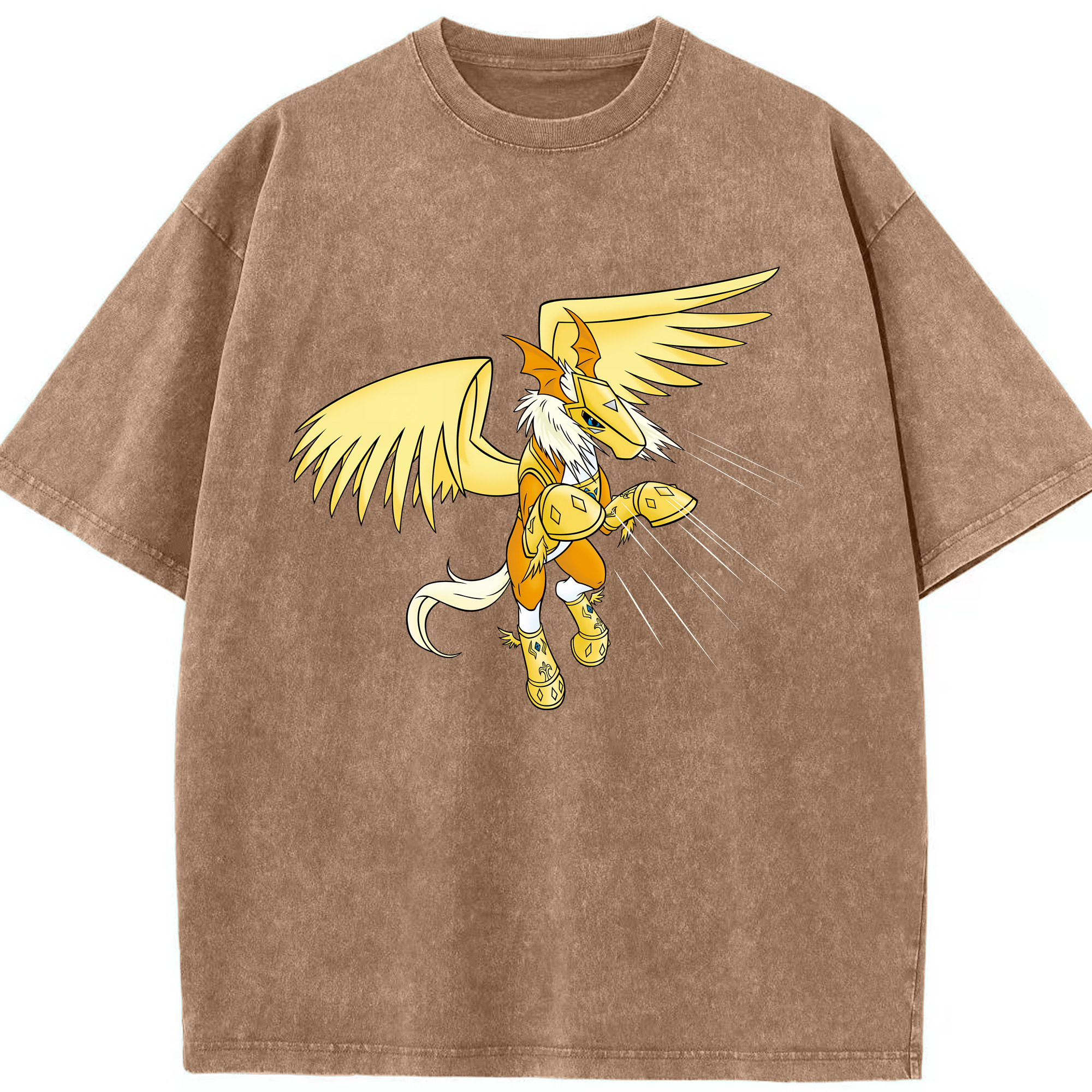 （画像用） Digimon デジタルモンスター/デジモン 綿100% ヴィンテージ風 半袖Tシャツ（フロントプリント）