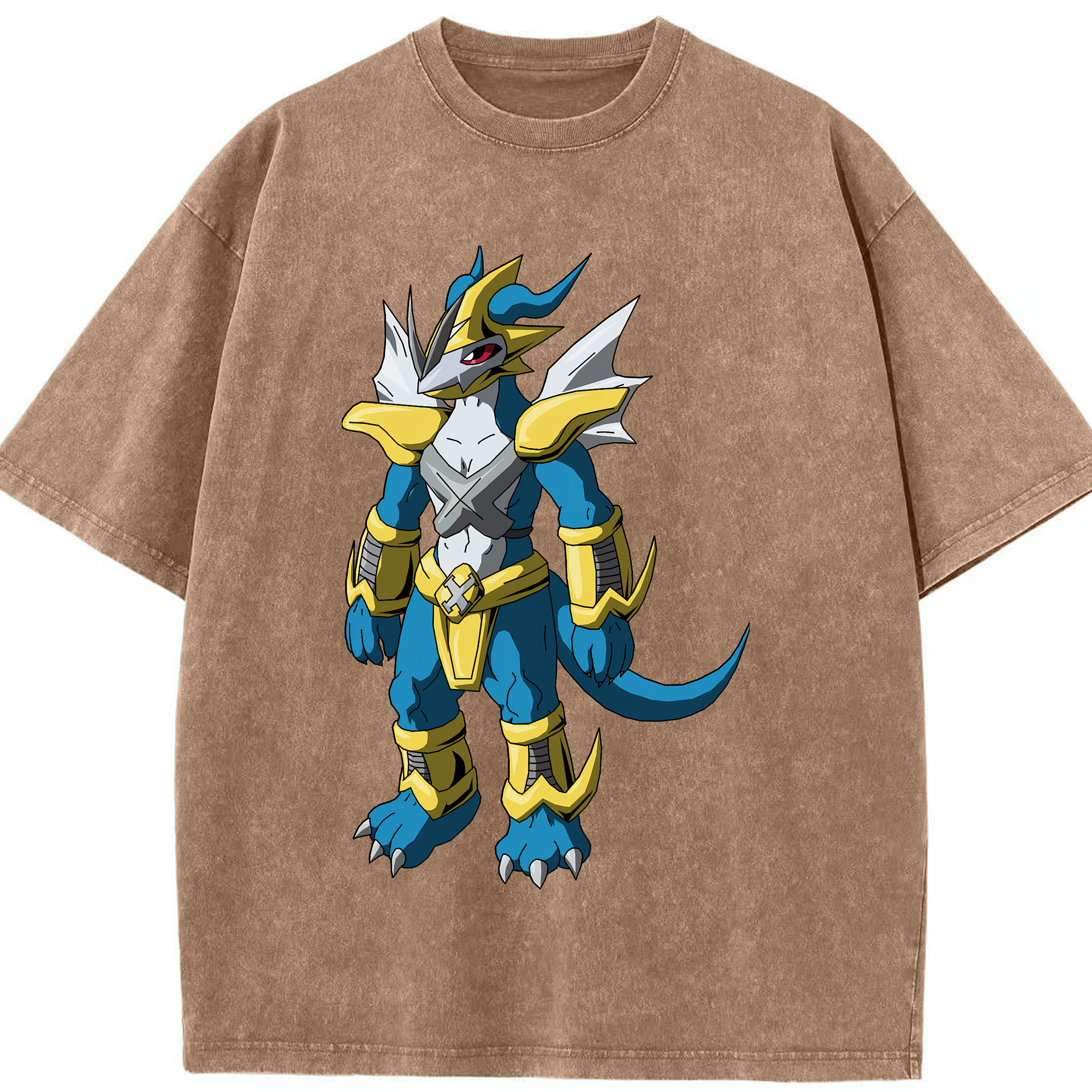 （画像用） Digimon デジタルモンスター/デジモン 綿100% ヴィンテージ風 半袖Tシャツ（フロントプリント）