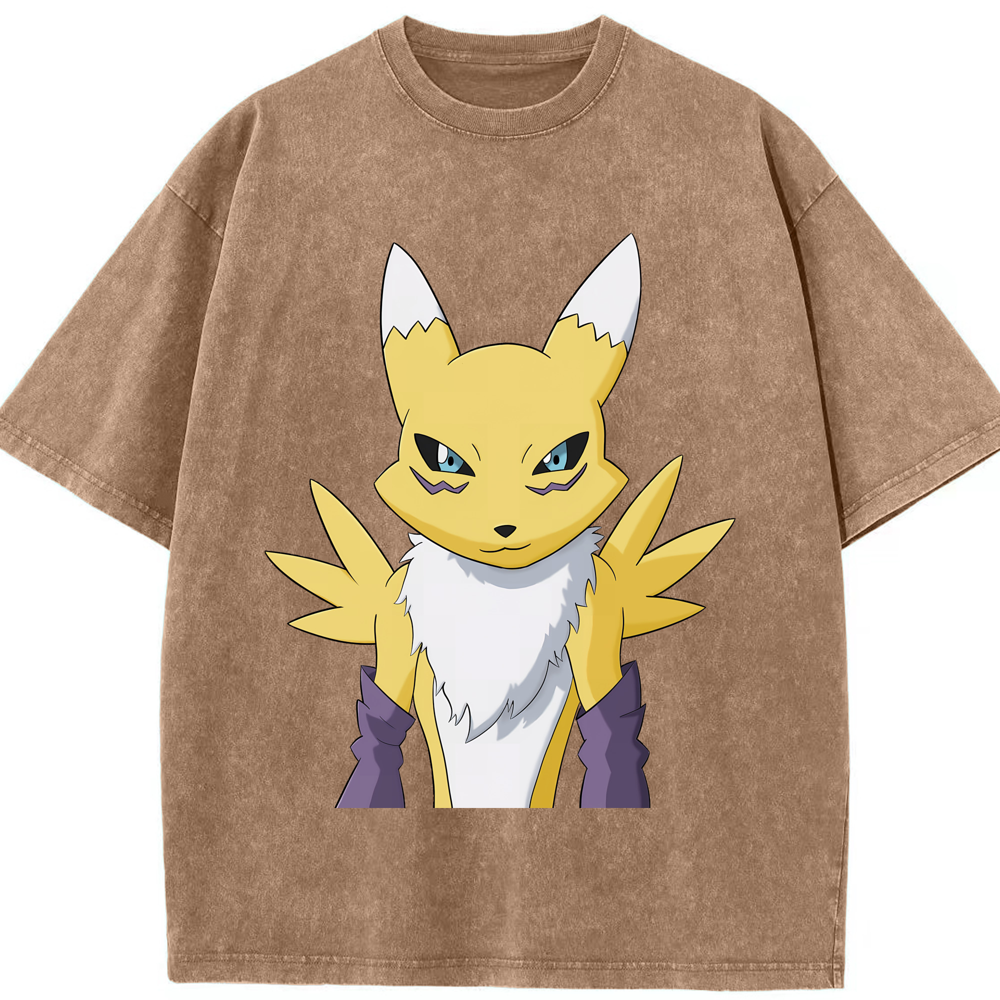 （画像用） Digimon デジタルモンスター/デジモン 綿100% ヴィンテージ風 半袖Tシャツ（フロントプリント）