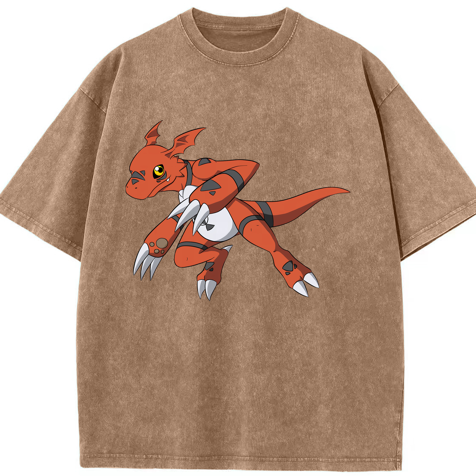 （画像用） Digimon デジタルモンスター/デジモン 綿100% ヴィンテージ風 半袖Tシャツ（フロントプリント）