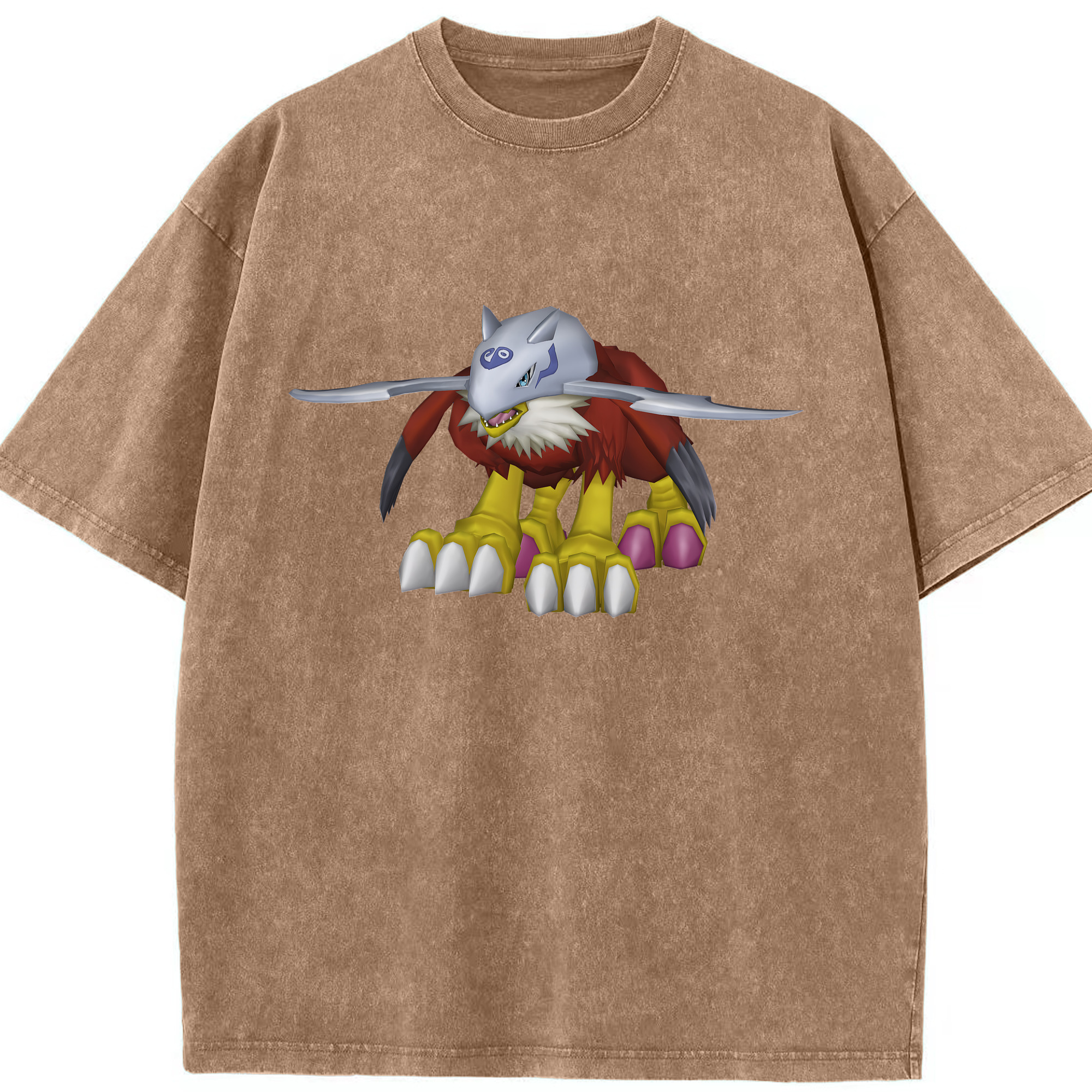 （画像用） Digimon デジタルモンスター/デジモン 綿100% ヴィンテージ風 半袖Tシャツ（フロントプリント）