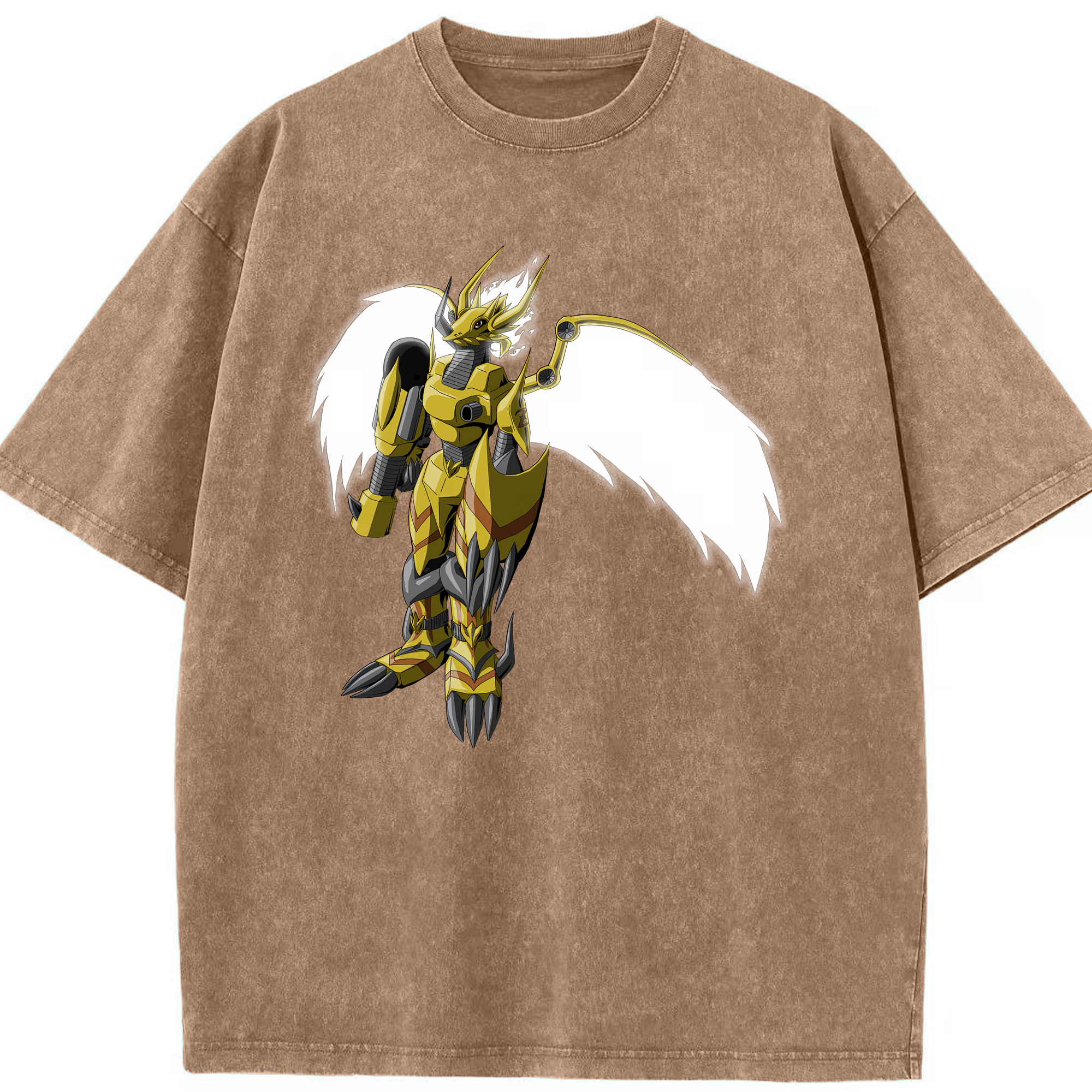 （画像用） Digimon デジタルモンスター/デジモン 綿100% ヴィンテージ風 半袖Tシャツ（フロントプリント）