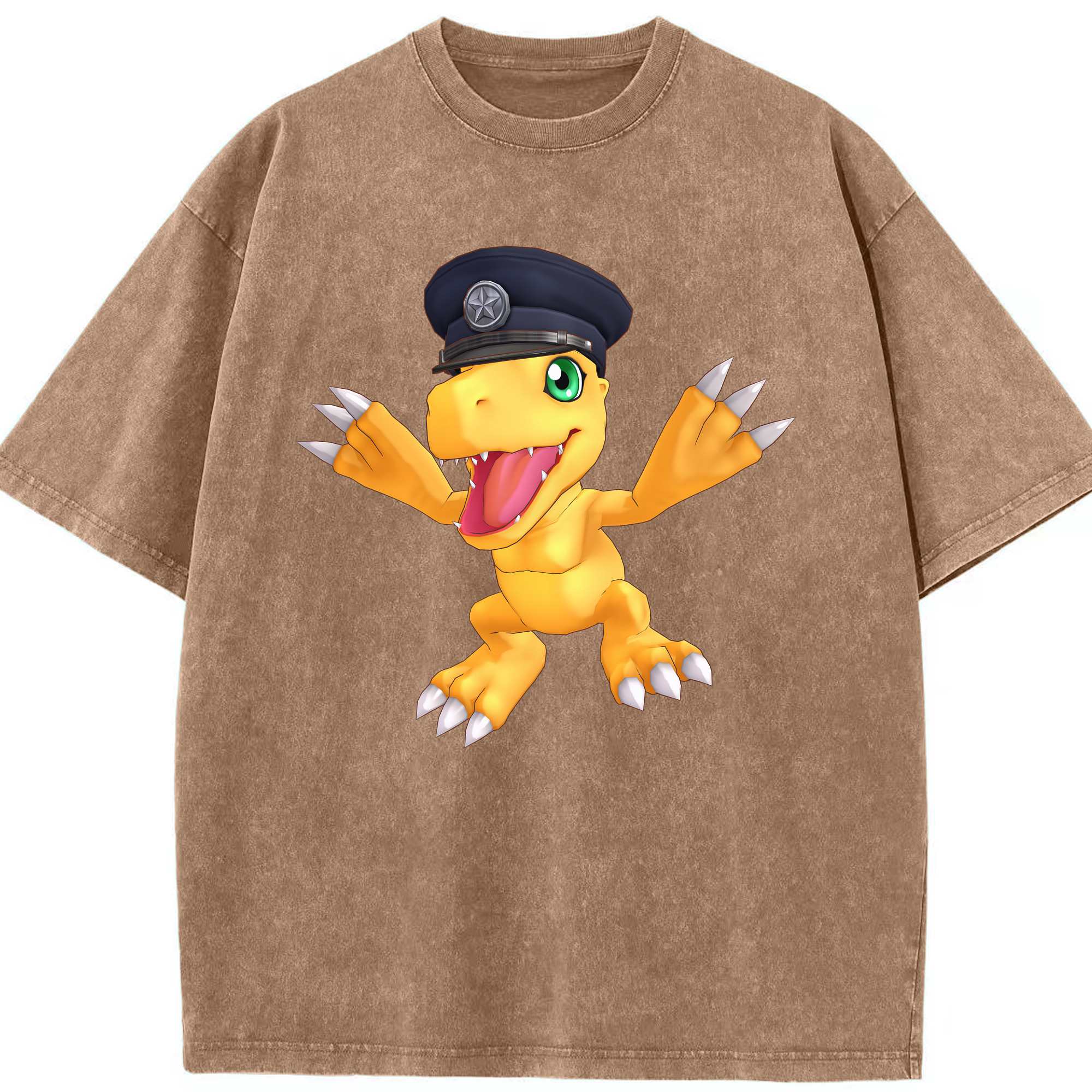 （画像用） Digimon デジタルモンスター/デジモン 綿100% ヴィンテージ風 半袖Tシャツ（フロントプリント）