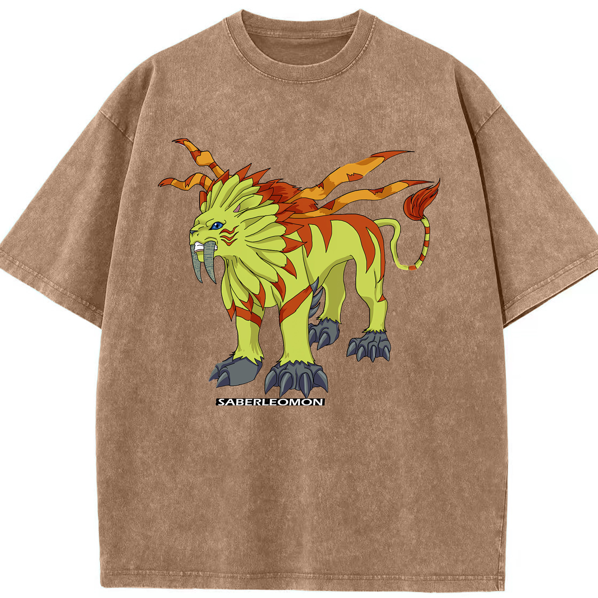 （画像用） Digimon デジタルモンスター/デジモン 綿100% ヴィンテージ風 半袖Tシャツ（フロントプリント）