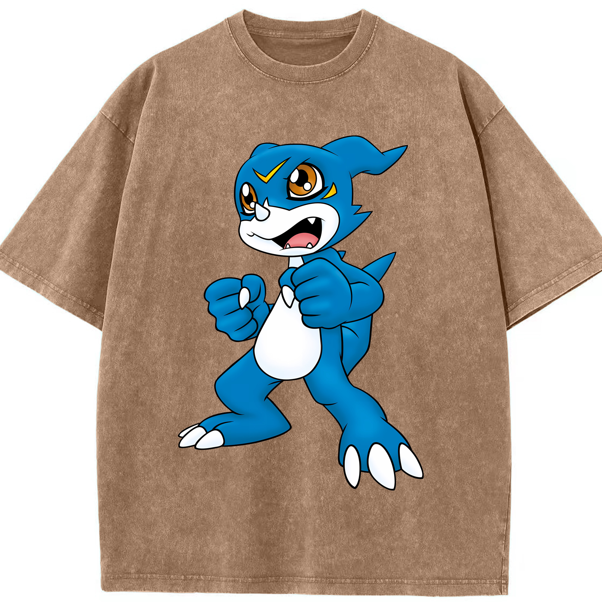 （画像用） Digimon デジタルモンスター/デジモン 綿100% ヴィンテージ風 半袖Tシャツ（フロントプリント）
