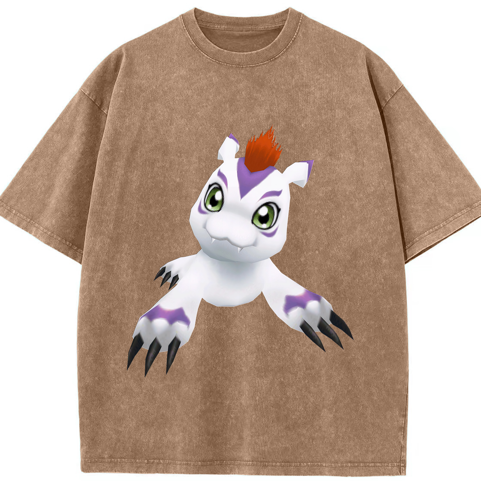 （画像用） Digimon デジタルモンスター/デジモン 綿100% ヴィンテージ風 半袖Tシャツ（フロントプリント）