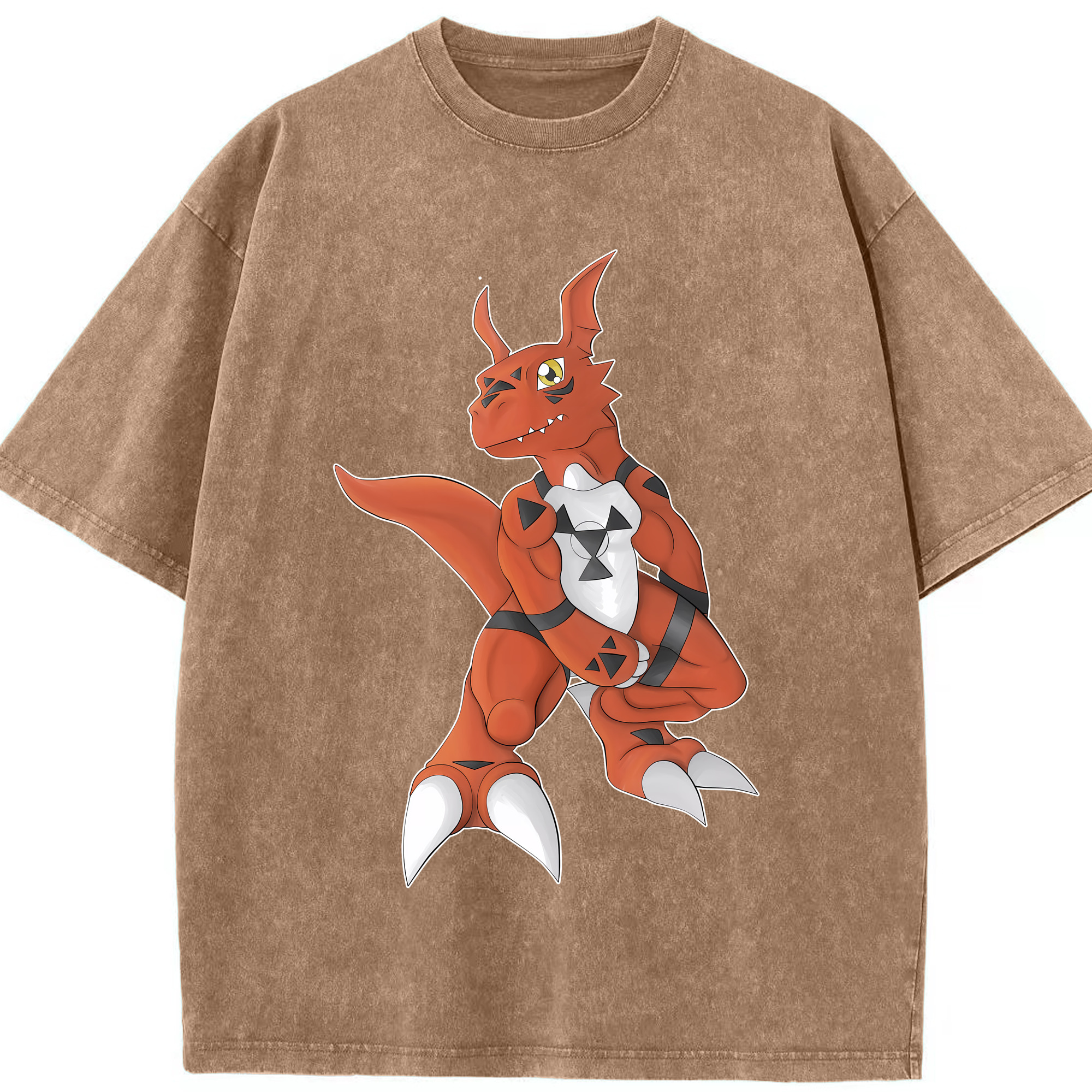 （画像用） Digimon デジタルモンスター/デジモン 綿100% ヴィンテージ風 半袖Tシャツ（フロントプリント）