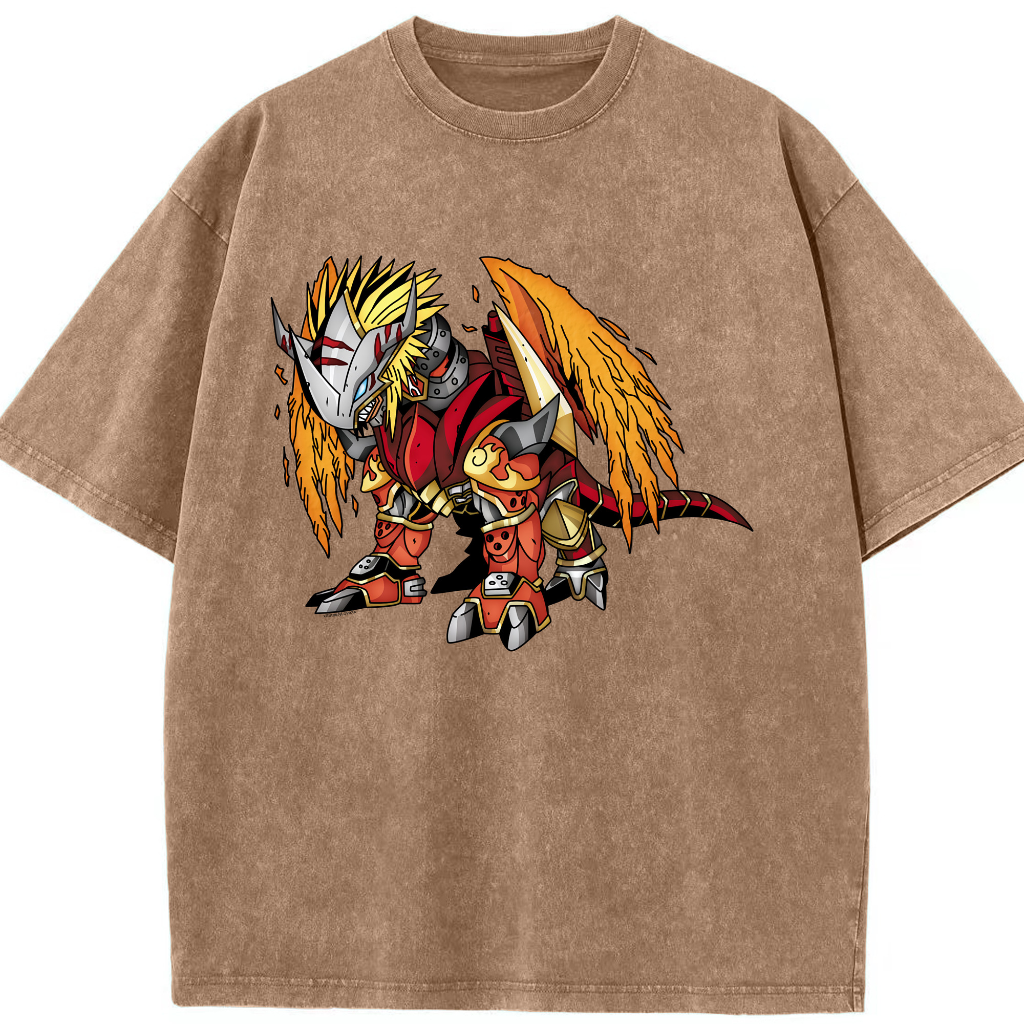 （画像用） Digimon デジタルモンスター/デジモン 綿100% ヴィンテージ風 半袖Tシャツ（フロントプリント）