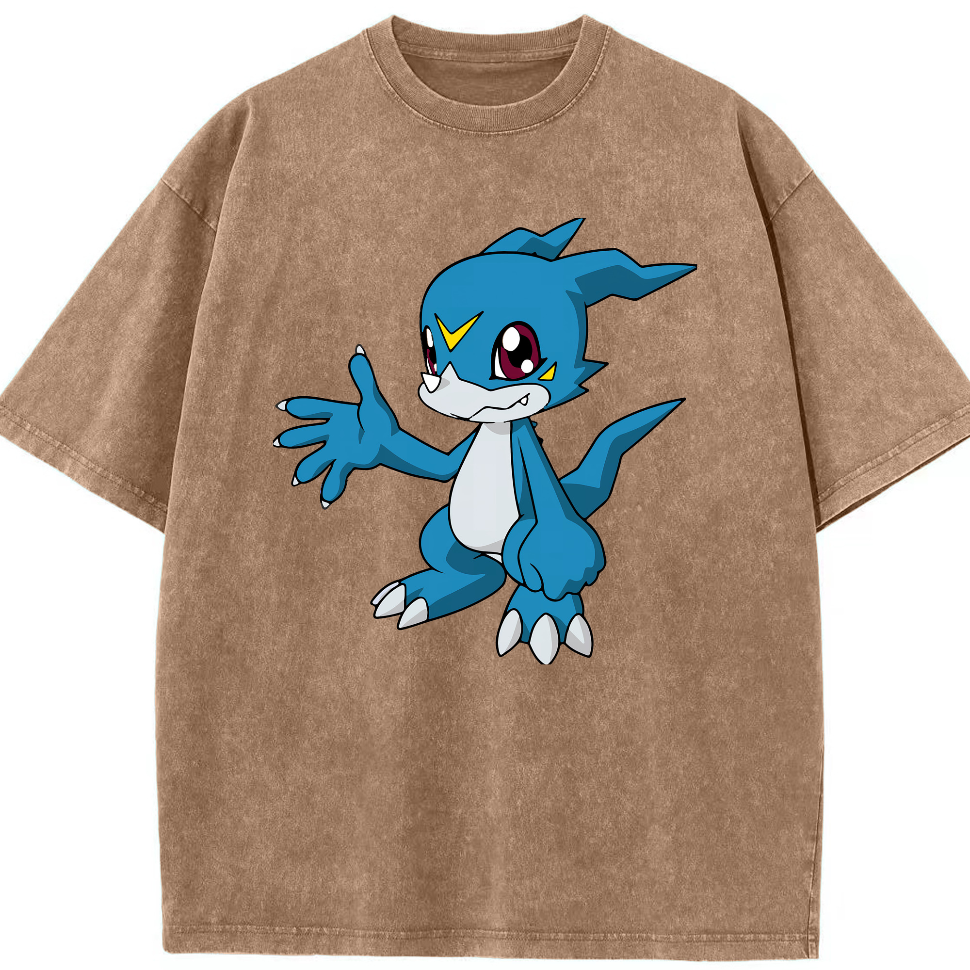（画像用） Digimon デジタルモンスター/デジモン 綿100% ヴィンテージ風 半袖Tシャツ（フロントプリント）