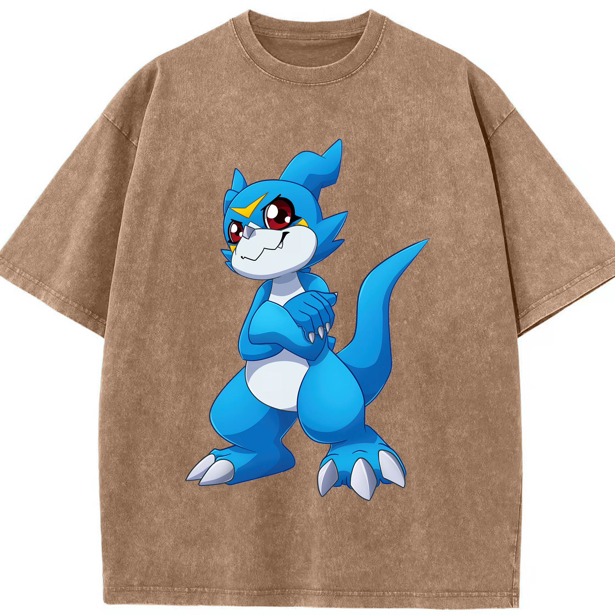 （画像用） Digimon デジタルモンスター/デジモン 綿100% ヴィンテージ風 半袖Tシャツ（フロントプリント）