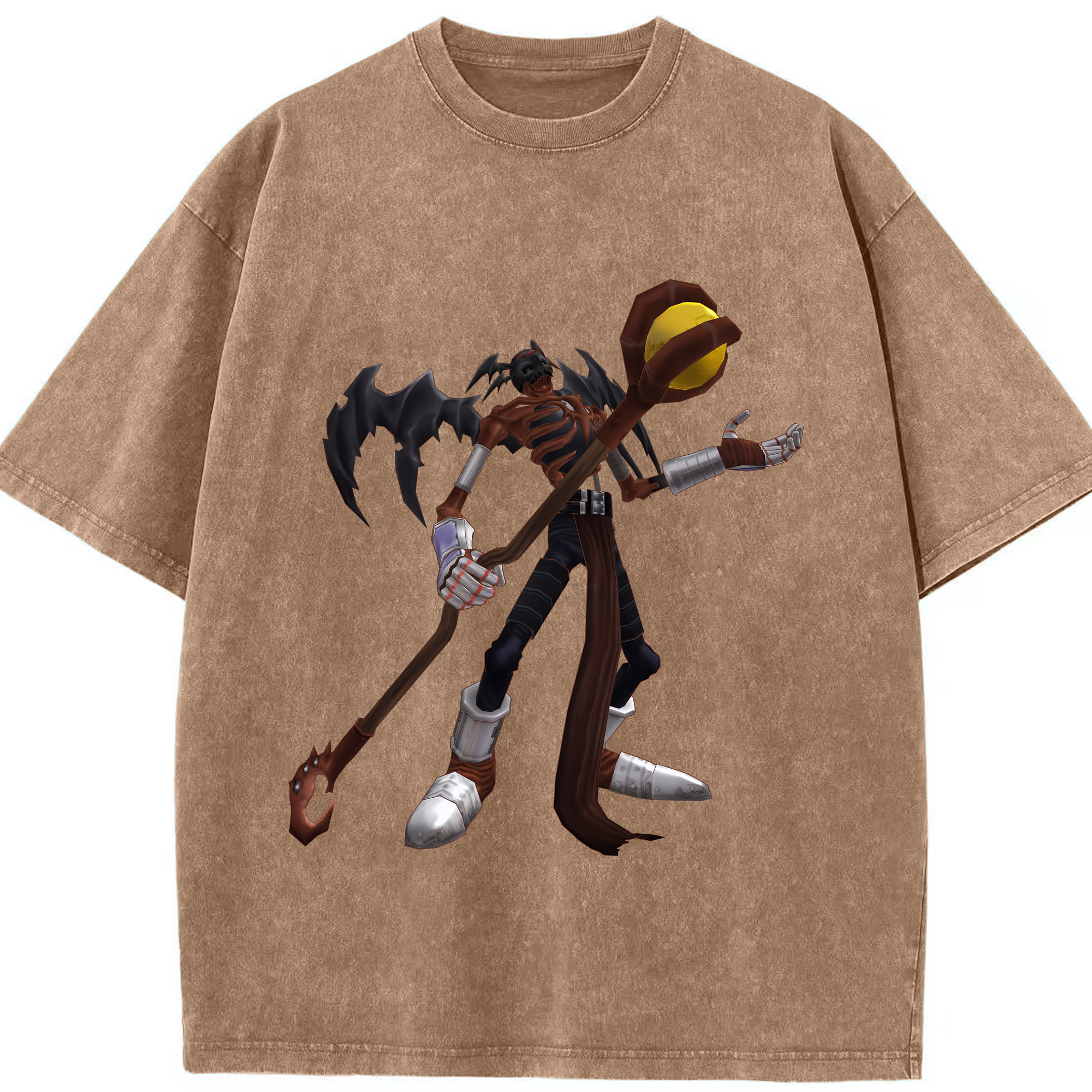 （画像用） Digimon デジタルモンスター/デジモン 綿100% ヴィンテージ風 半袖Tシャツ（フロントプリント）