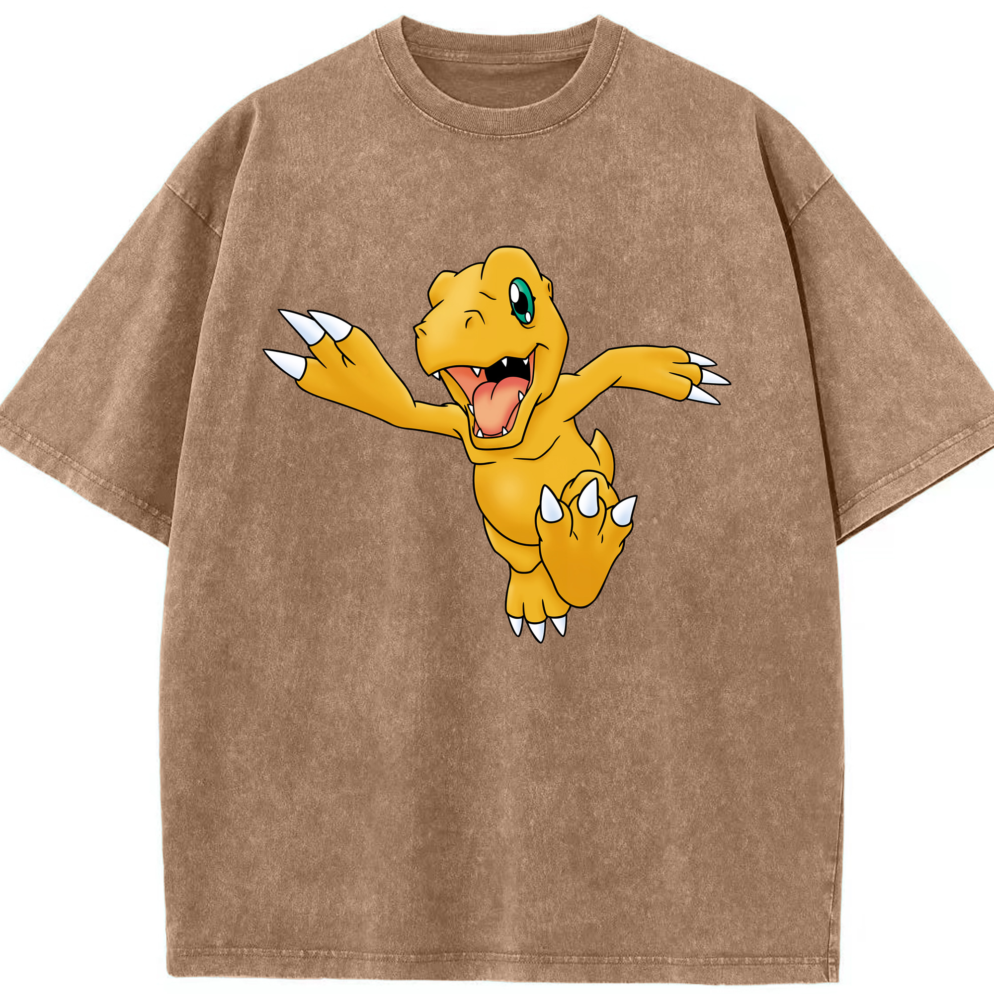 （画像用） Digimon デジタルモンスター/デジモン 綿100% ヴィンテージ風 半袖Tシャツ（フロントプリント）