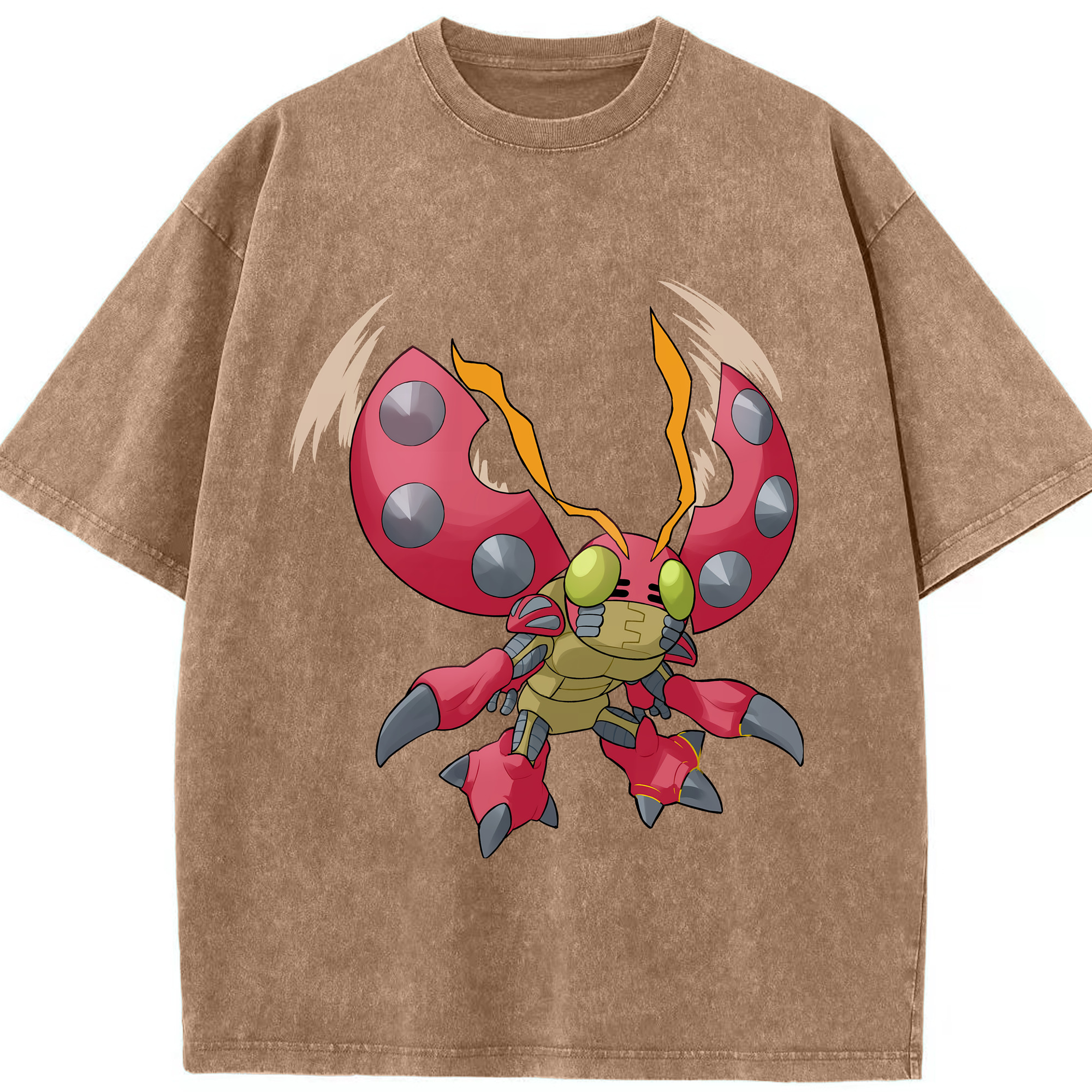 （画像用） Digimon デジタルモンスター/デジモン 綿100% ヴィンテージ風 半袖Tシャツ（フロントプリント）