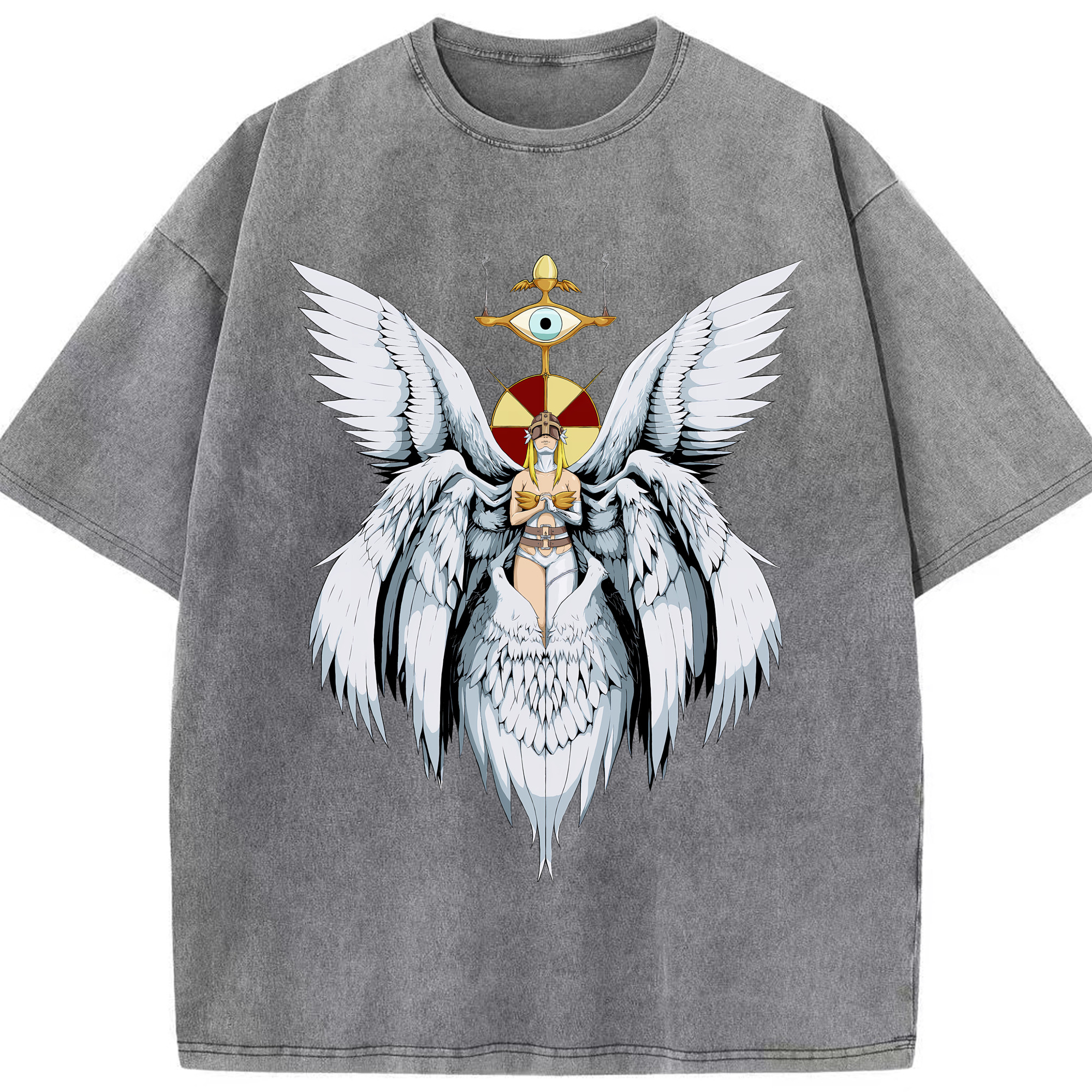（画像用） Digimon デジタルモンスター/デジモン 綿100% ヴィンテージ風 半袖Tシャツ（フロントプリント）