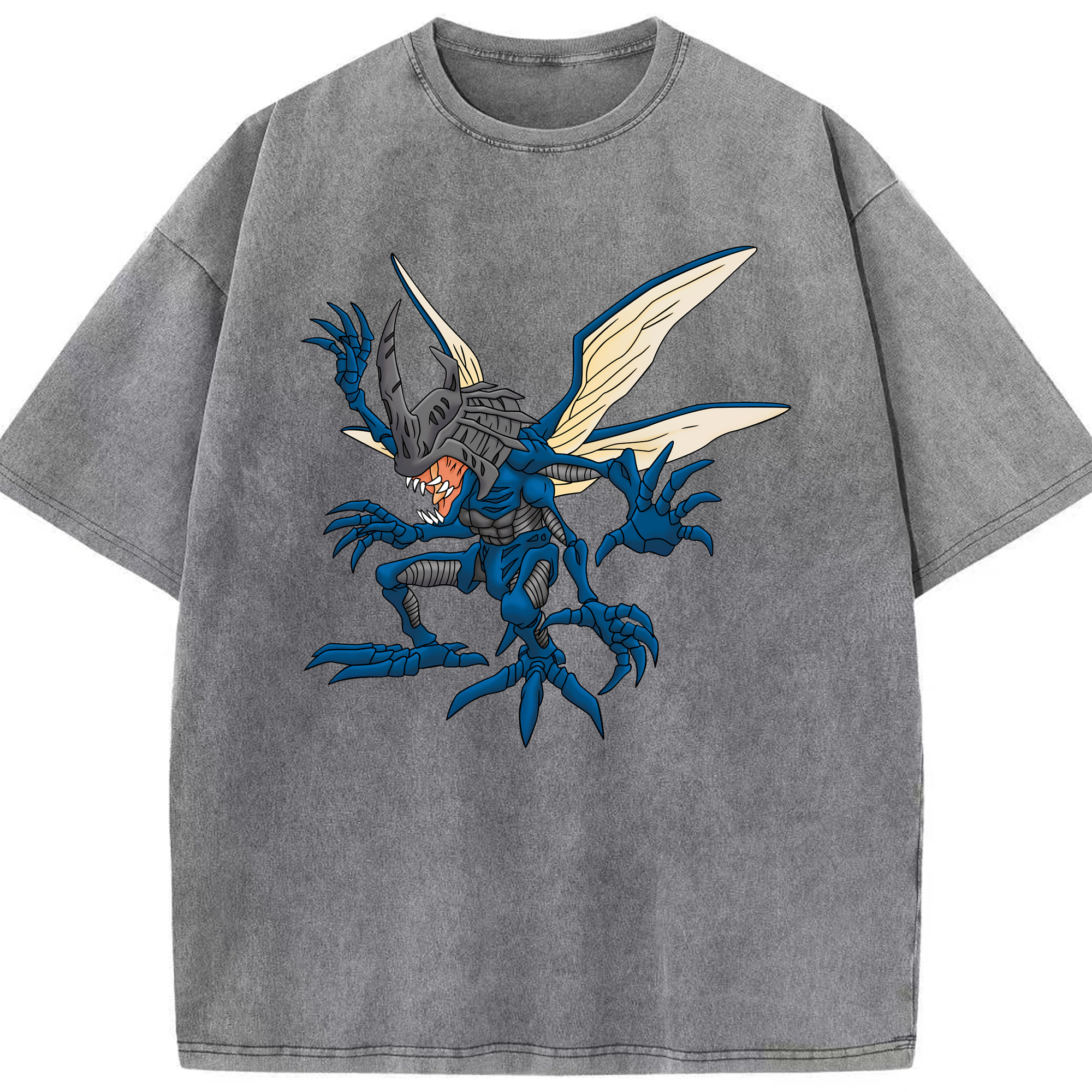 （画像用） Digimon デジタルモンスター/デジモン 綿100% ヴィンテージ風 半袖Tシャツ（フロントプリント）