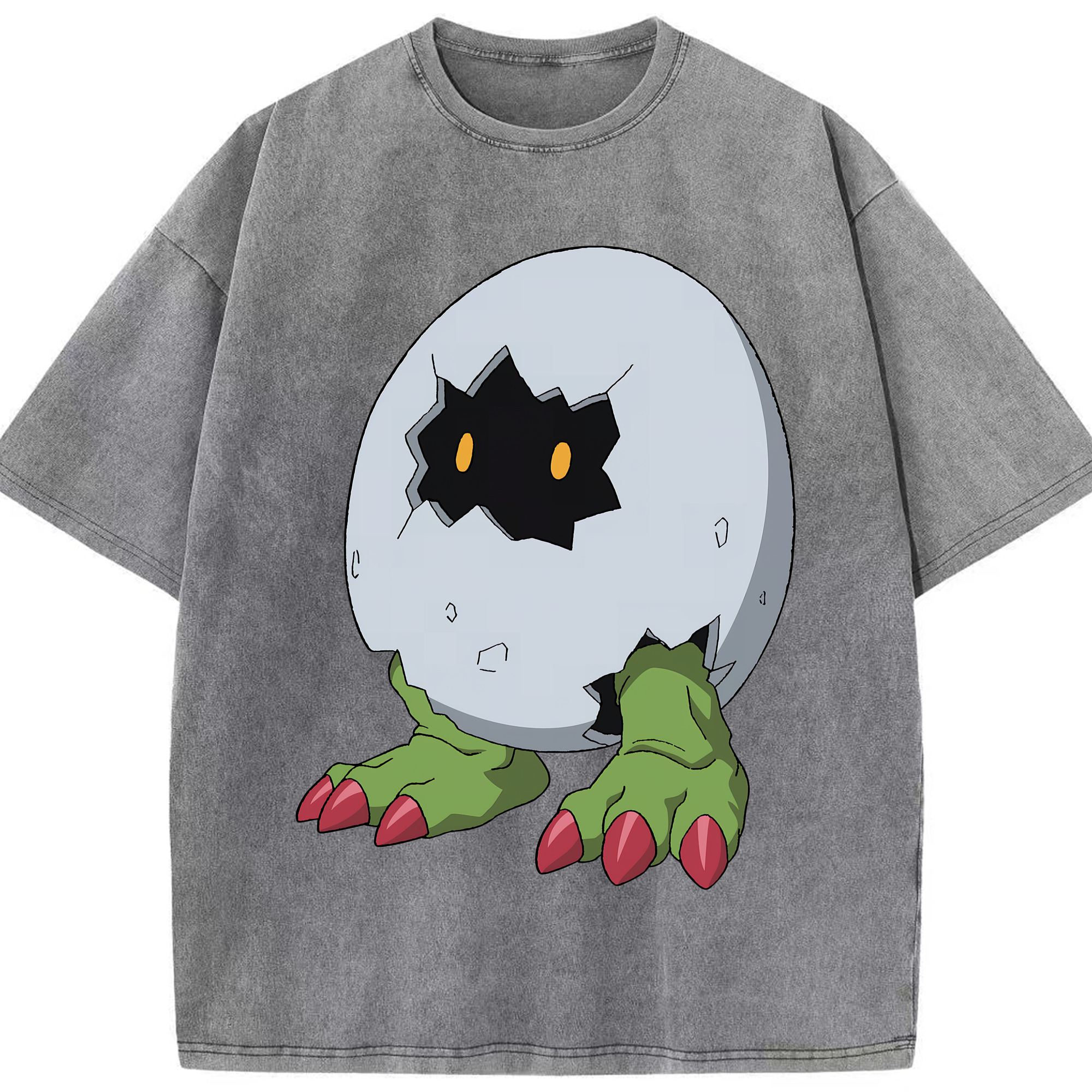 （画像用） Digimon デジタルモンスター/デジモン 綿100% ヴィンテージ風 半袖Tシャツ（フロントプリント）