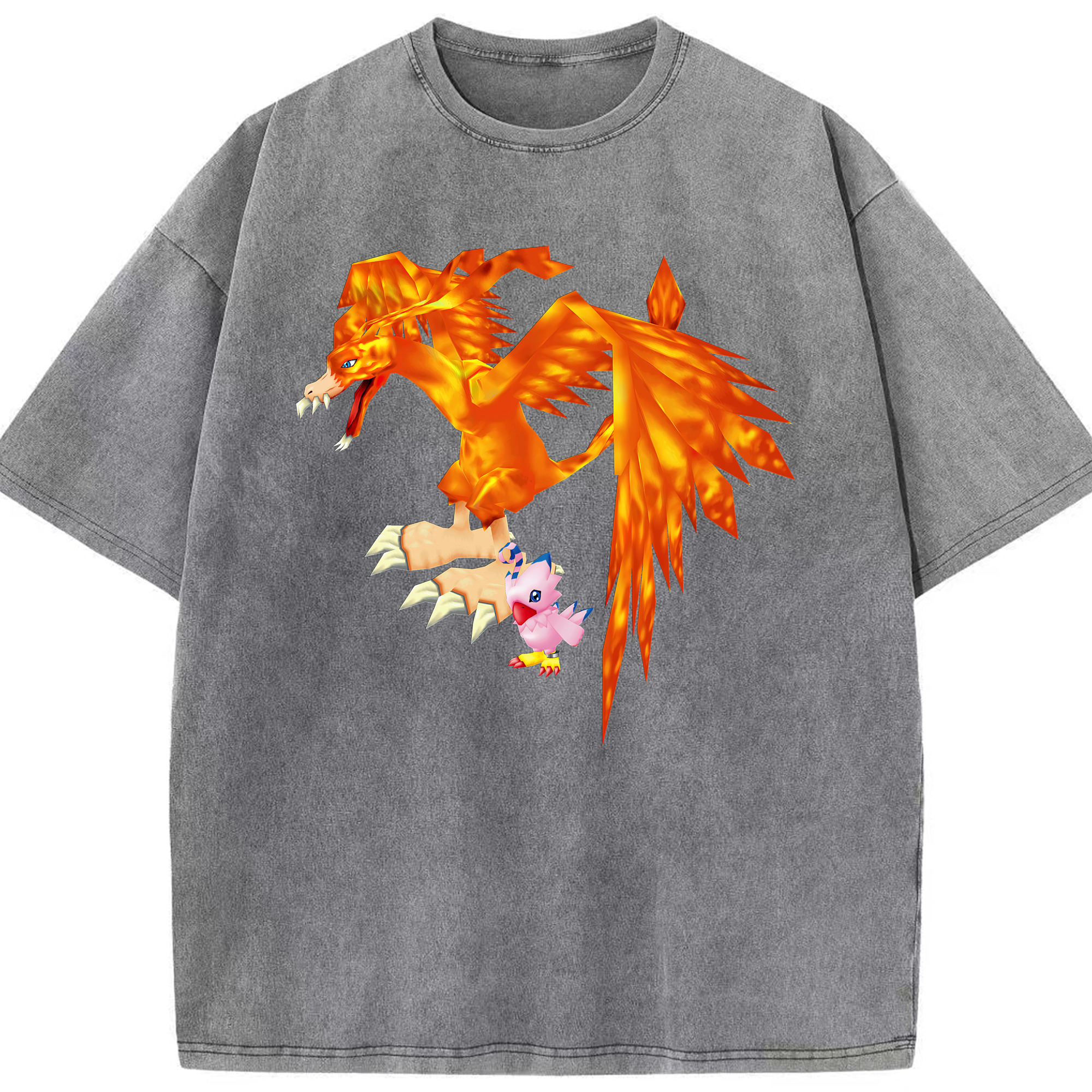 （画像用） Digimon デジタルモンスター/デジモン 綿100% ヴィンテージ風 半袖Tシャツ（フロントプリント）