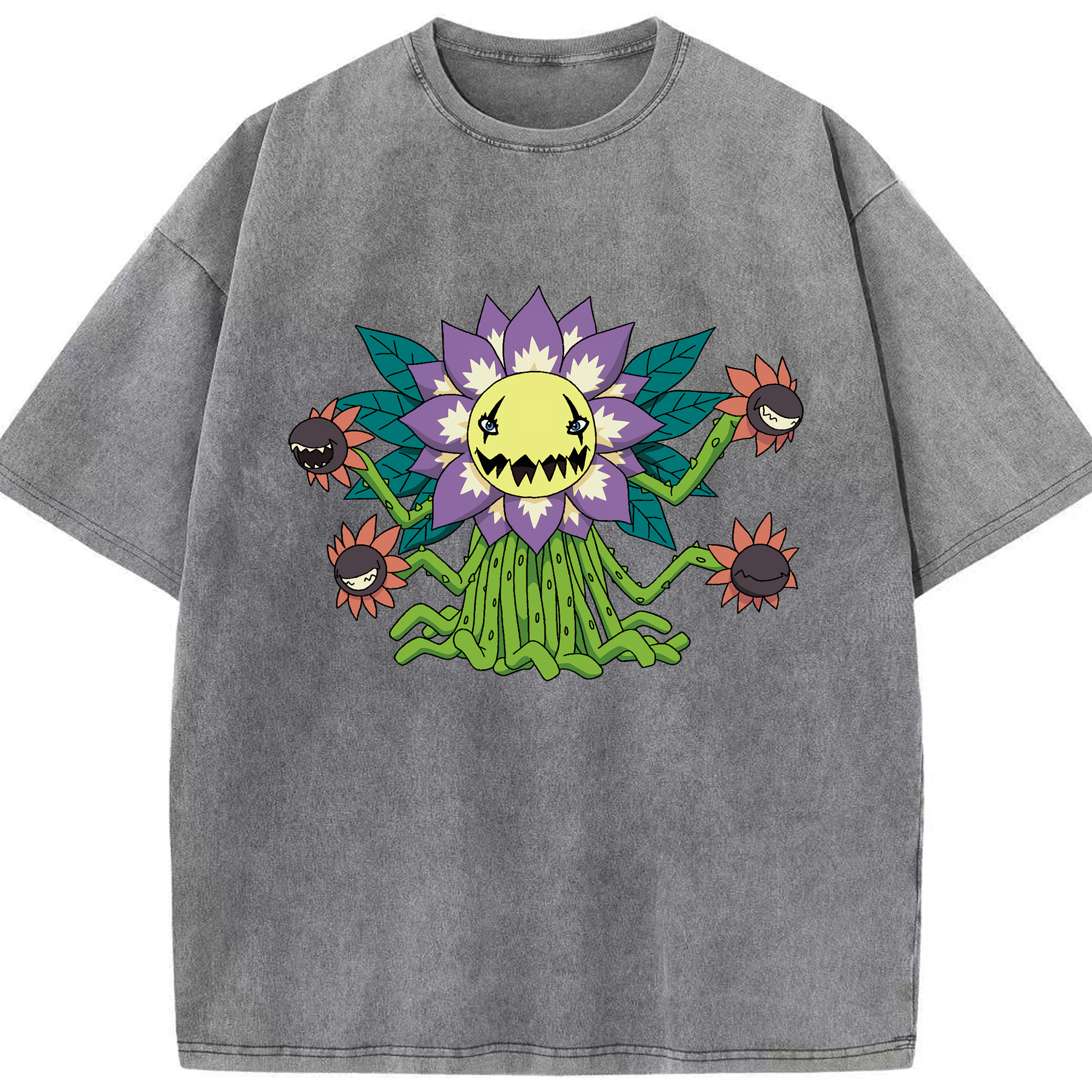（画像用） Digimon デジタルモンスター/デジモン 綿100% ヴィンテージ風 半袖Tシャツ（フロントプリント）