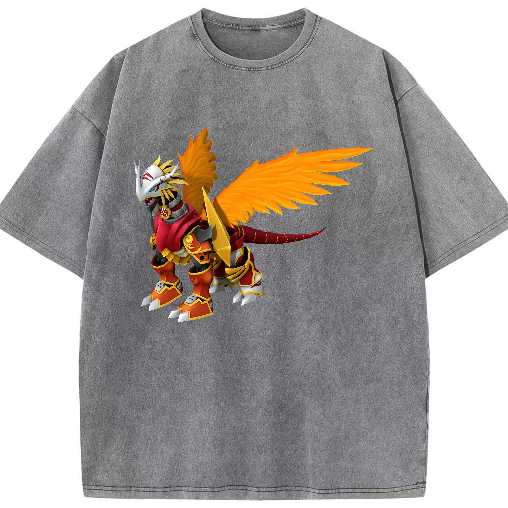 （画像用） Digimon デジタルモンスター/デジモン 綿100% ヴィンテージ風 半袖Tシャツ（フロントプリント）