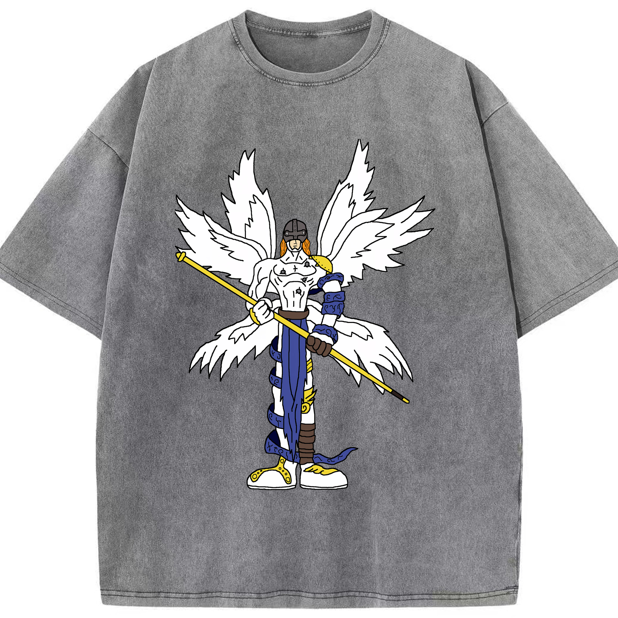 （画像用） Digimon デジタルモンスター/デジモン 綿100% ヴィンテージ風 半袖Tシャツ（フロントプリント）