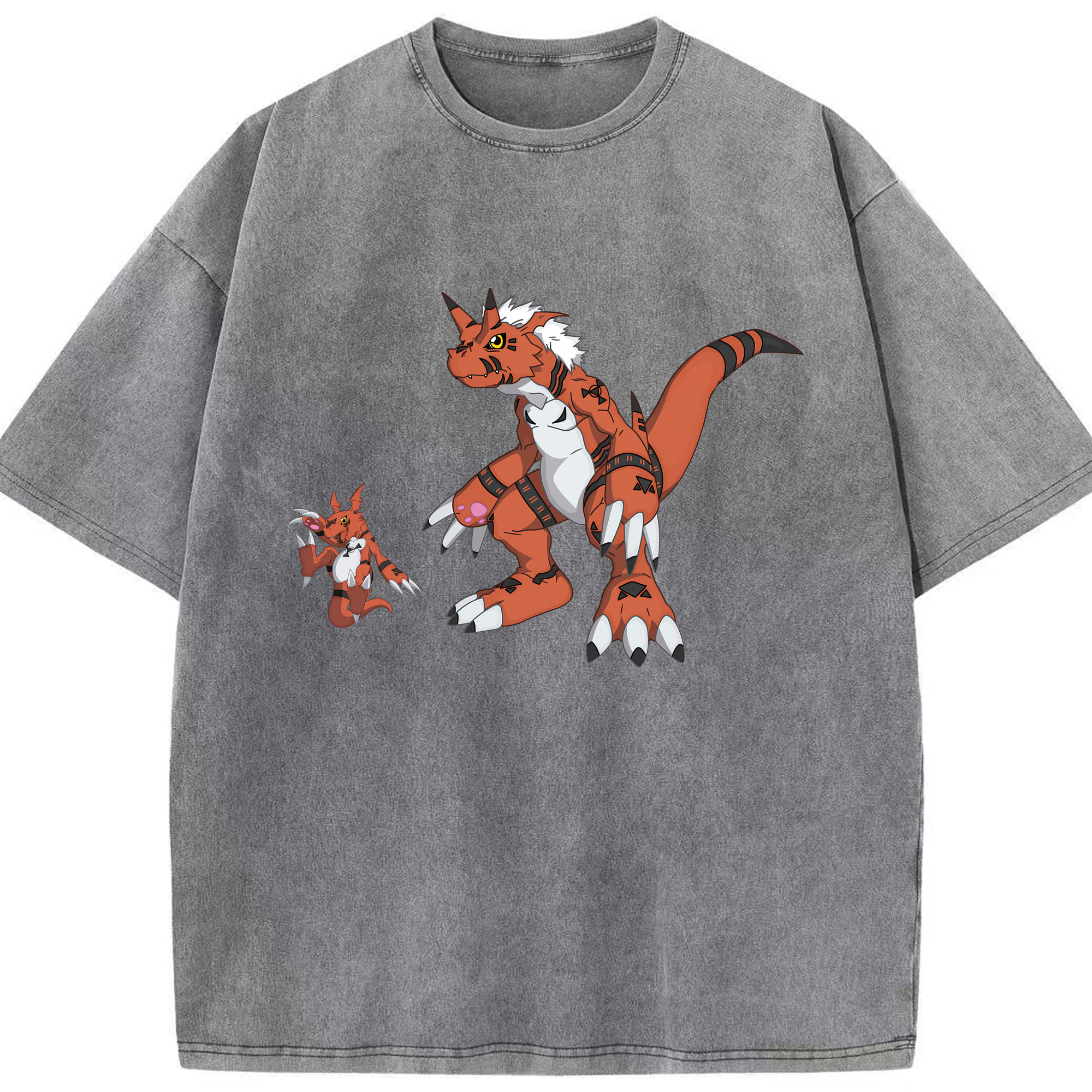（画像用） Digimon デジタルモンスター/デジモン 綿100% ヴィンテージ風 半袖Tシャツ（フロントプリント）