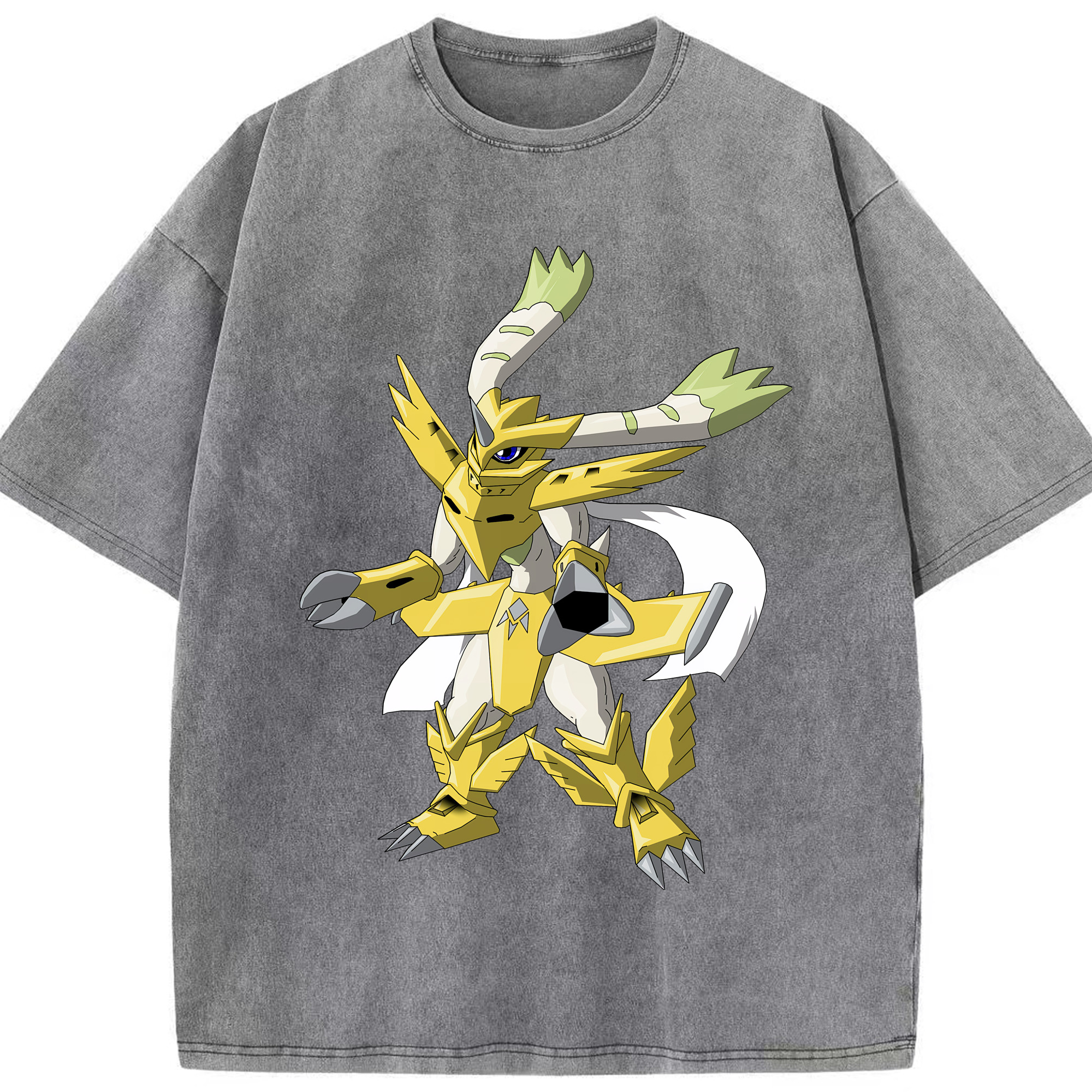 （画像用） Digimon デジタルモンスター/デジモン 綿100% ヴィンテージ風 半袖Tシャツ（フロントプリント）
